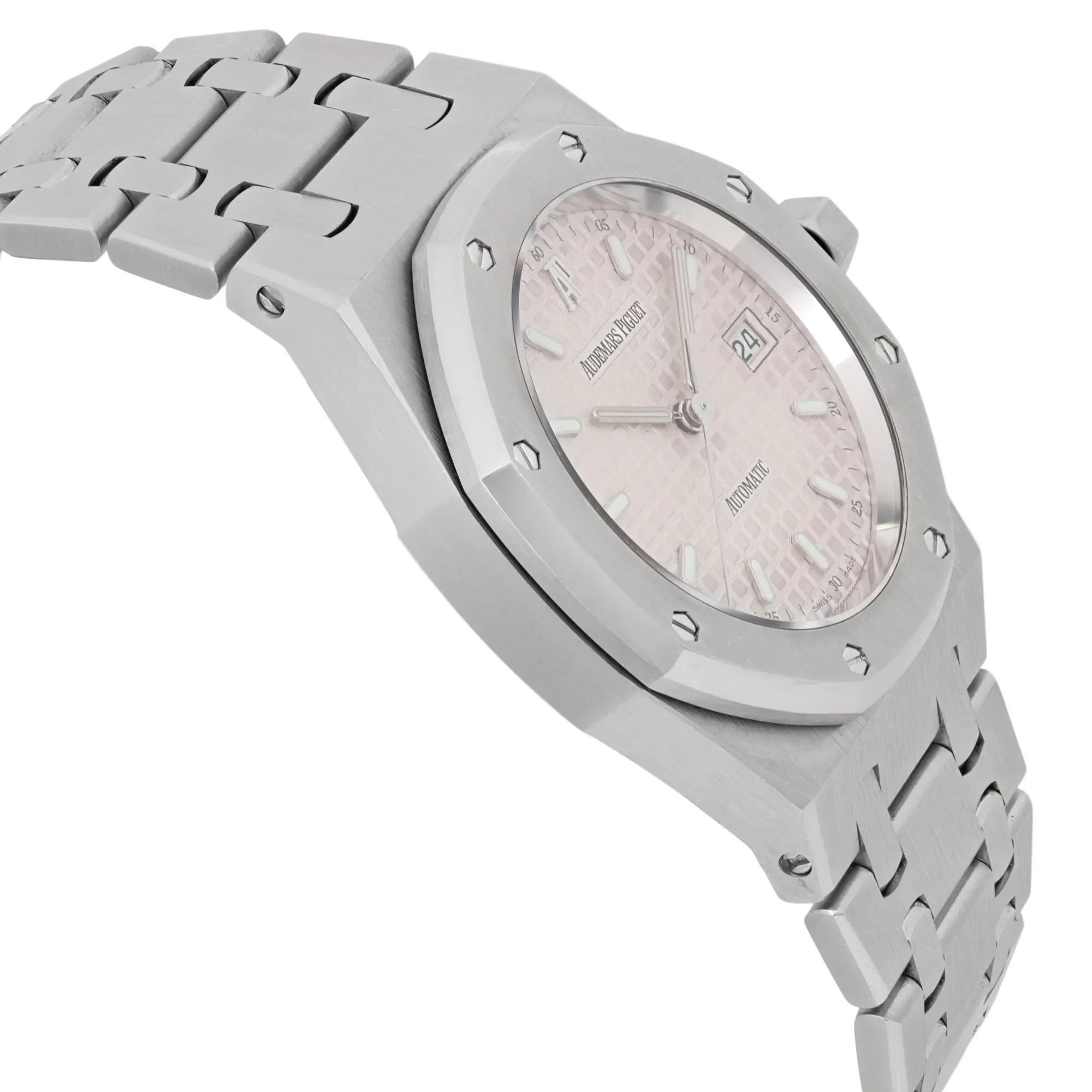 Montre Unisexe Audemars Piguet Royal Oak 33mm Acier Cadran Saumon 15000ST Pour hommes en vente