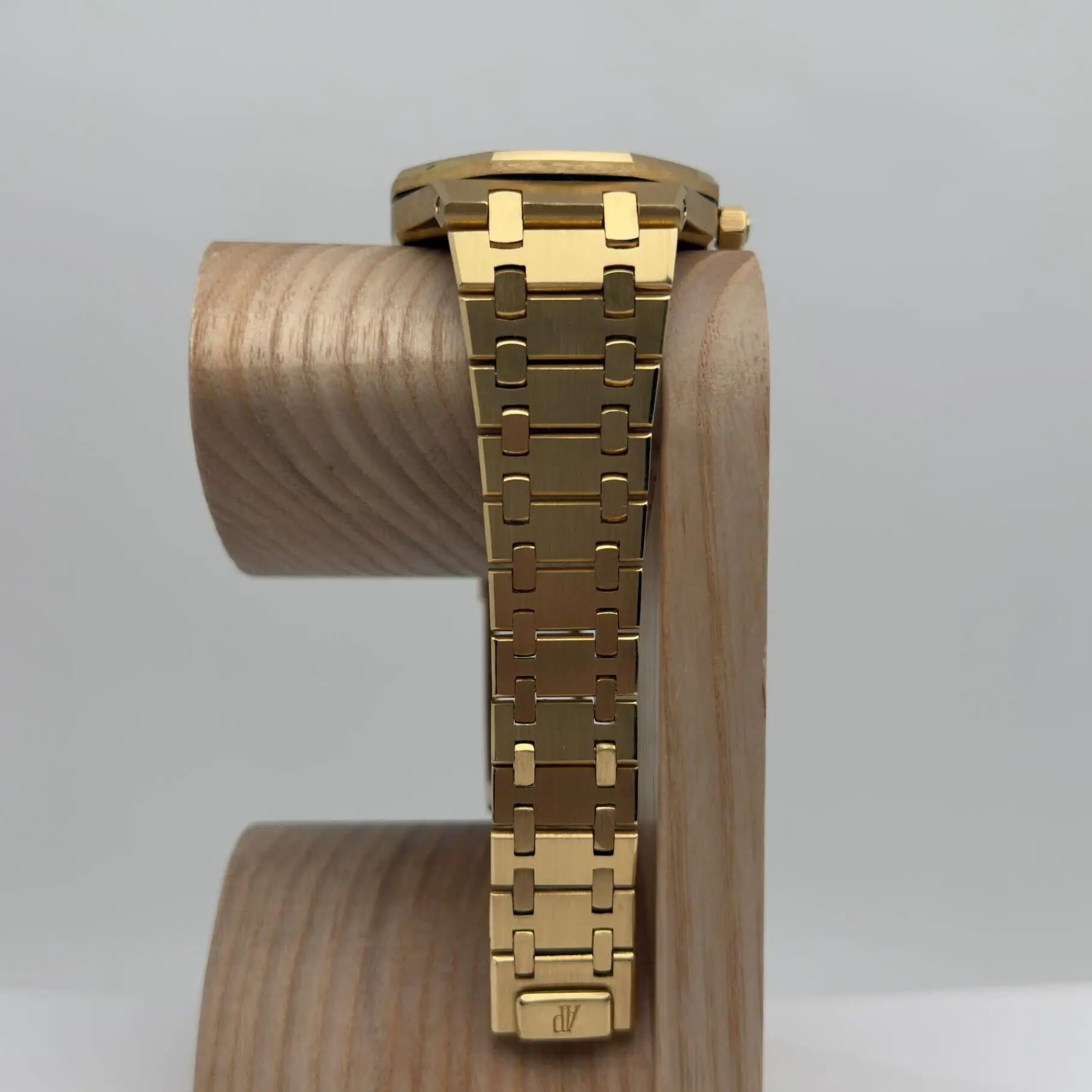 Audemars Piguet Royal Oak 36mm Yellow Gold Rubies Diamond Dial Watch ...