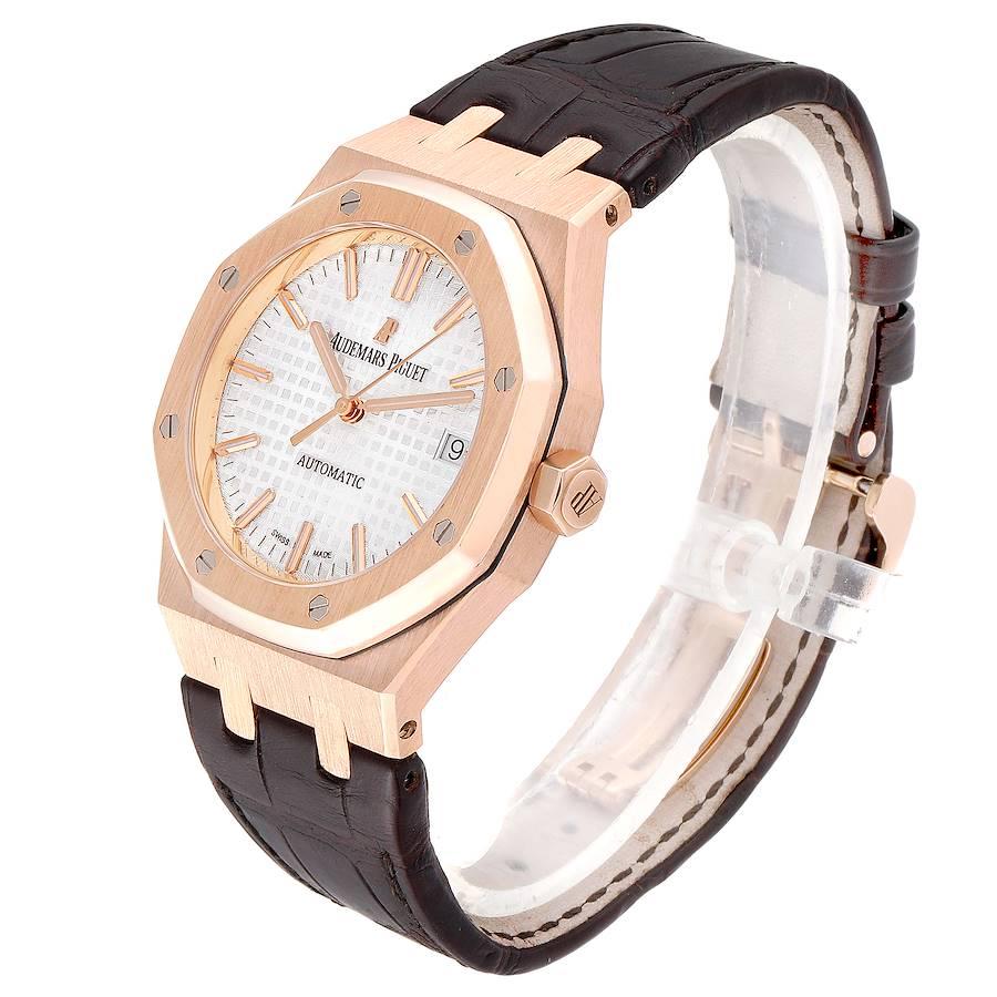 Audemars Piguet Royal Oak Midsize Rose Gold Men's Watch 15450OR For Sale 1
