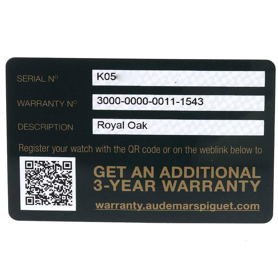 Audemars Piguet Royal Oak Midsize Steel Mens Watch 15450ST Box Card For Sale 4