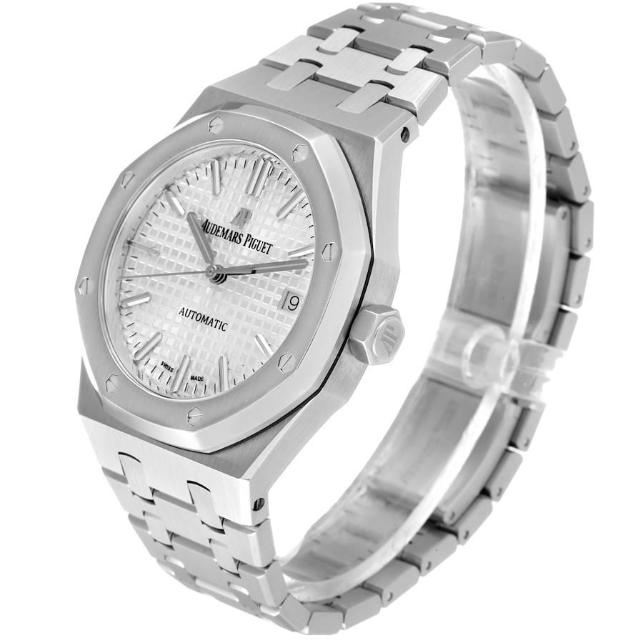 Audemars Piguet Royal Oak Midsize Stahl Herrenuhr 15450ST Box Papiere im Angebot 1