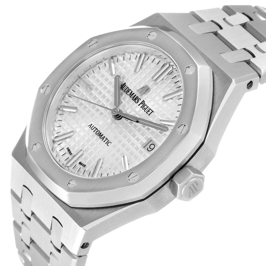 Audemars Piguet Royal Oak Midsize Stahl Herrenuhr 15450ST Box Papiere im Angebot 2