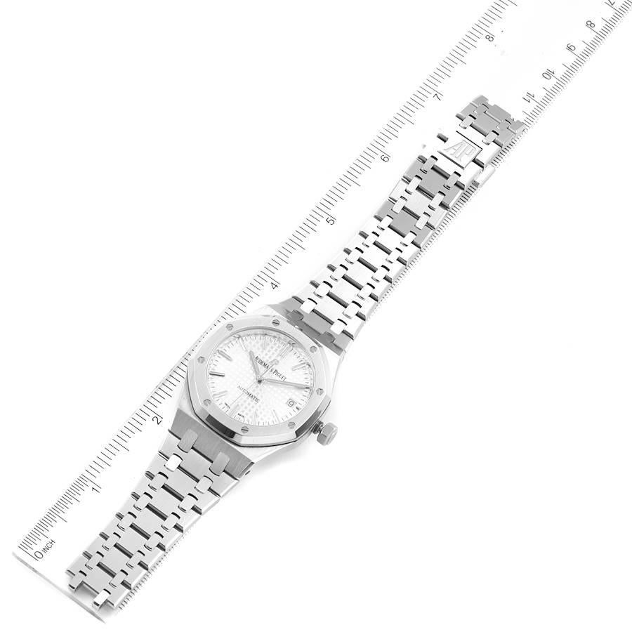 Audemars Piguet Royal Oak Midsize Stahl Herrenuhr 15450ST Box Papiere im Angebot 5