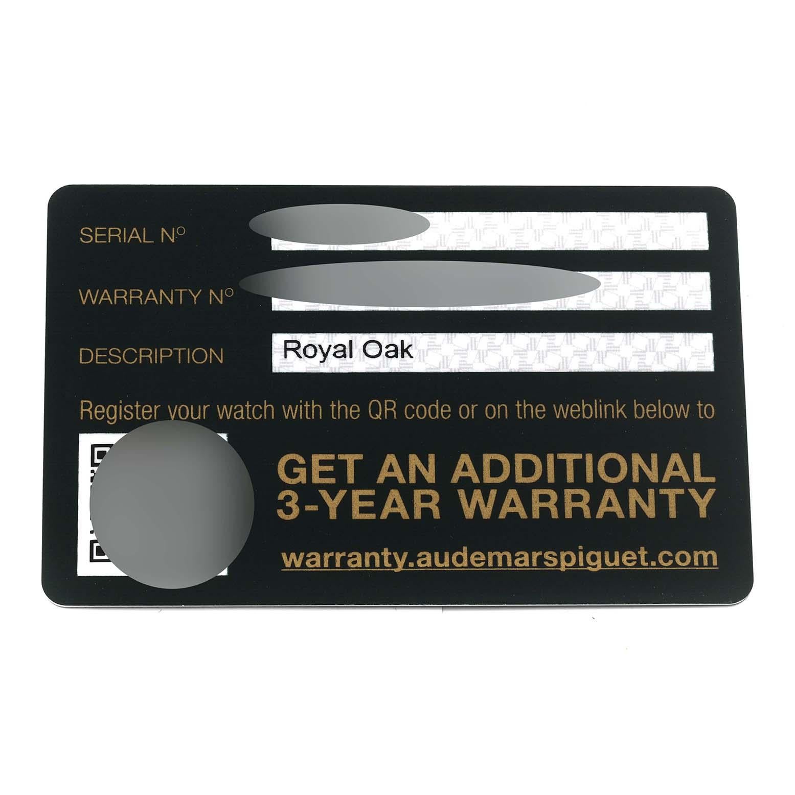 Audemars Piguet Royal Oak 37mm Midsize Steel Mens Watch 15450ST Card 3