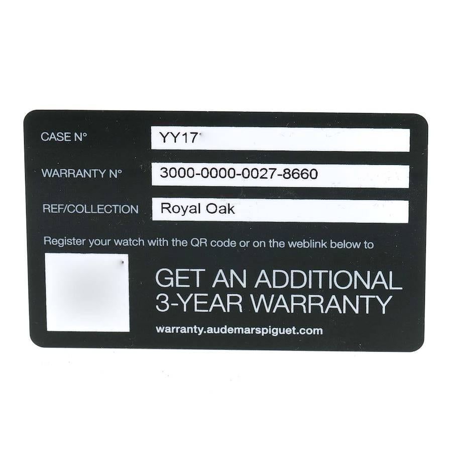 Audemars Piguet Royal Oak Chronograph Mens Watch 26315ST Box Card For Sale 2