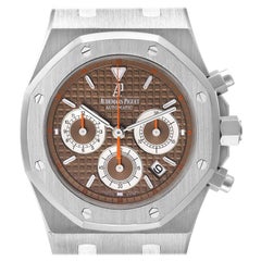 Audemars Piguet Royal Oak 39mm Brown Dial Steel Mens Watch 26300ST