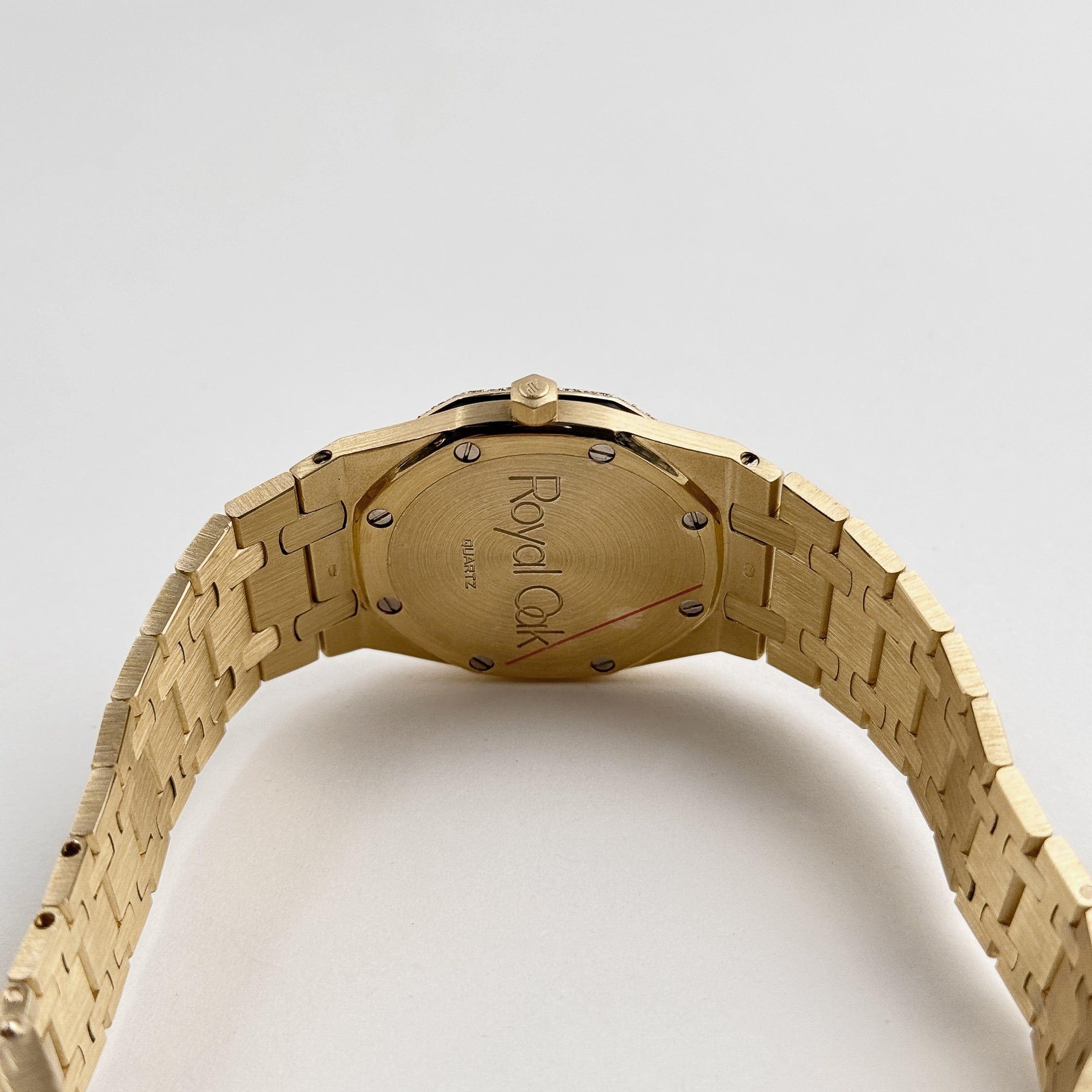Audemars Piguet Royal Oak 4100BA Yellow Gold Diamond Dial Diamond Bezel Quartz For Sale 1