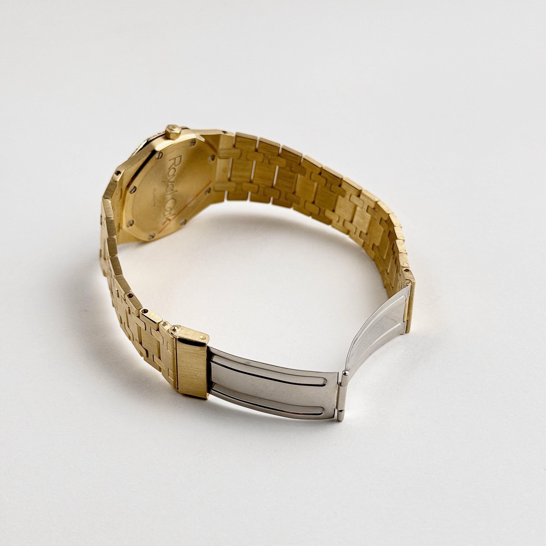 Audemars Piguet Royal Oak 4100BA Yellow Gold Diamond Dial Diamond Bezel Quartz For Sale 4