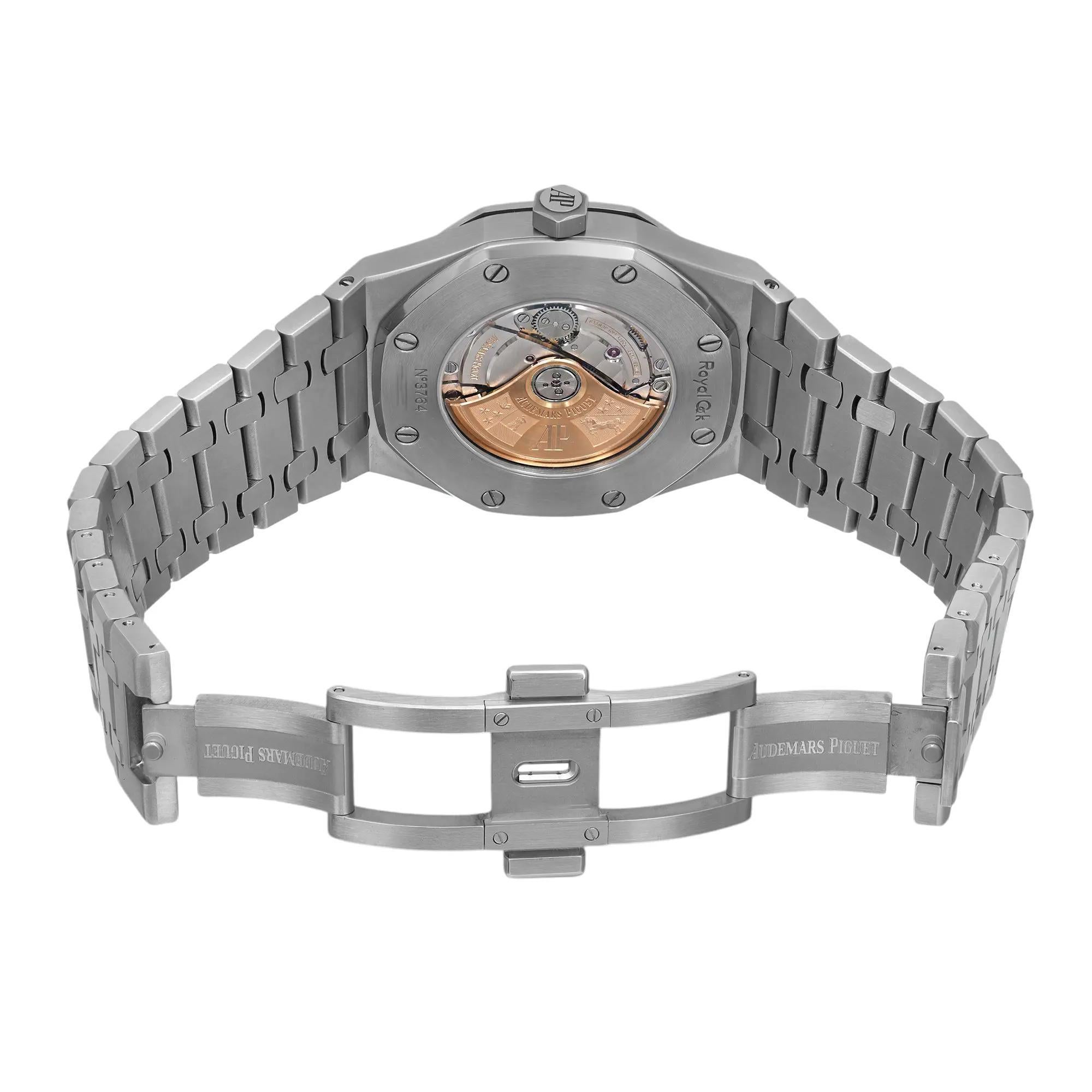 Audemars Piguet Royal Oak 41mm Steel White Automatic Watch 15400ST 2