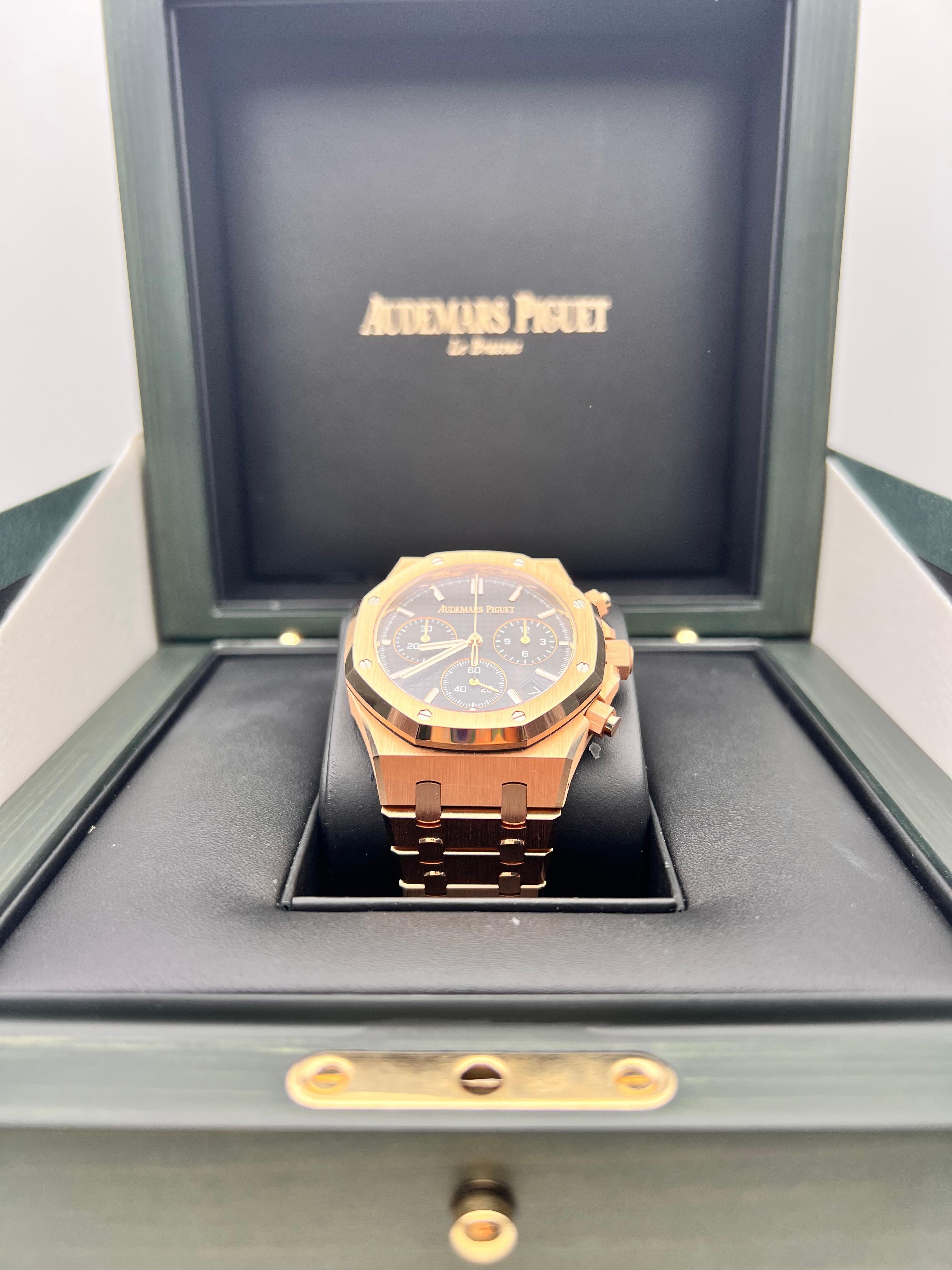 Contemporary Audemars Piguet Royal Oak 50th anniversary 41mm  with box and papers, 2022  For Sale