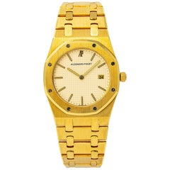 Vintage Audemars Piguet Royal Oak 56175 Quartz 18 Karat Yellow Gold Unpolished Unisex