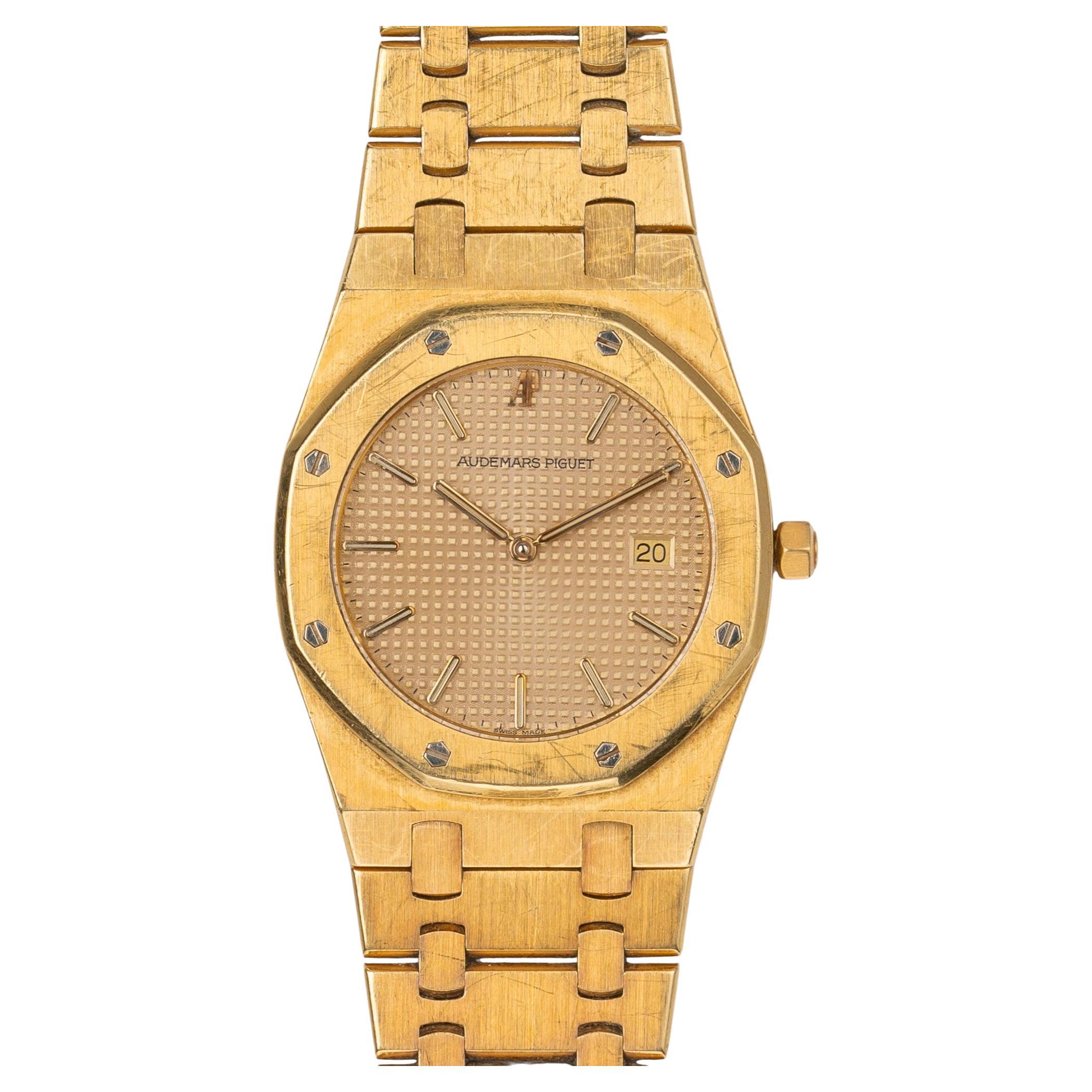 Audemars Piguet Royal Oak 56175BA Champagne Dial 18k YG Ultra Thin Quartz