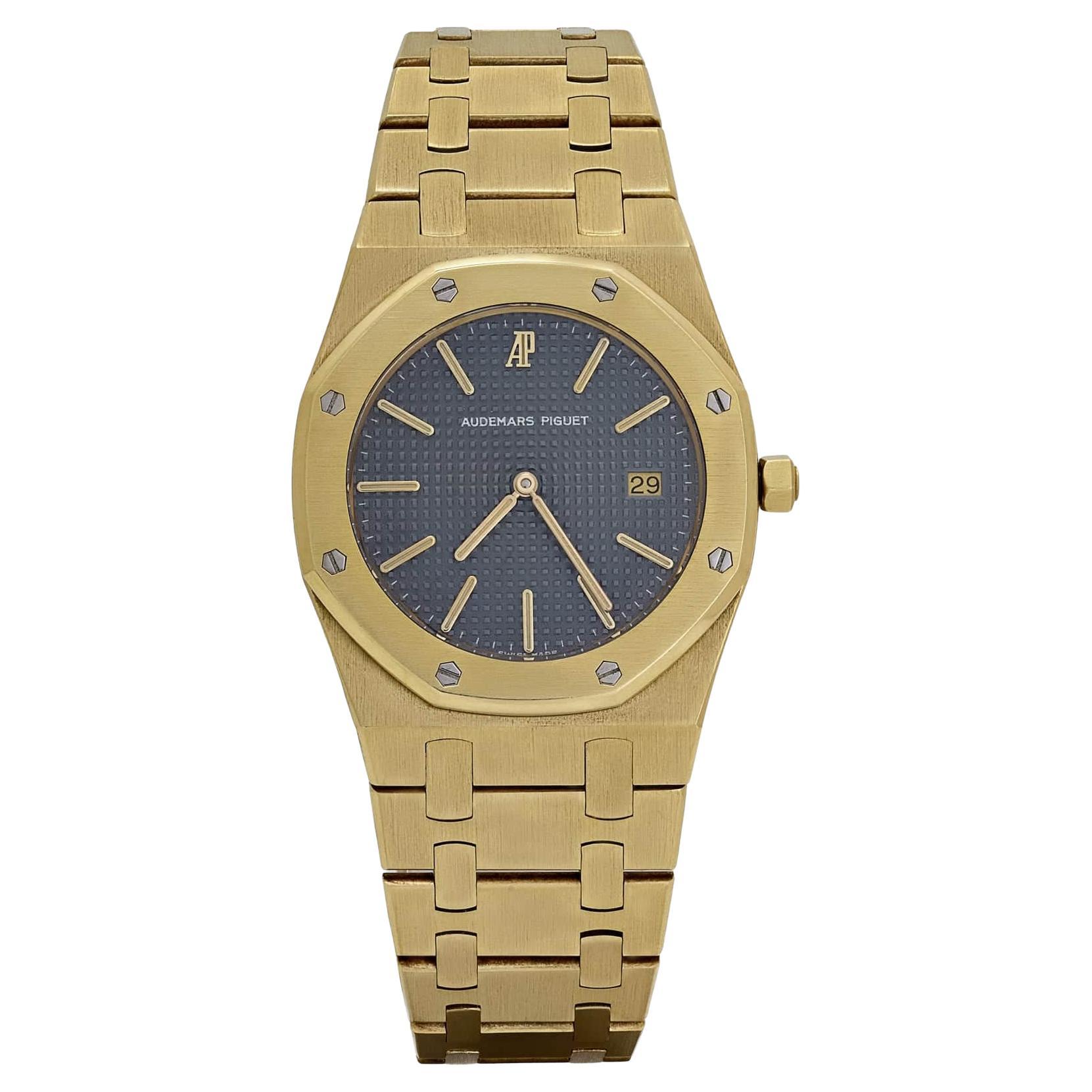 Audemars Piguet Royal Oak 56175BA Vintage Gelbgold Dunkelgraues Zifferblatt
