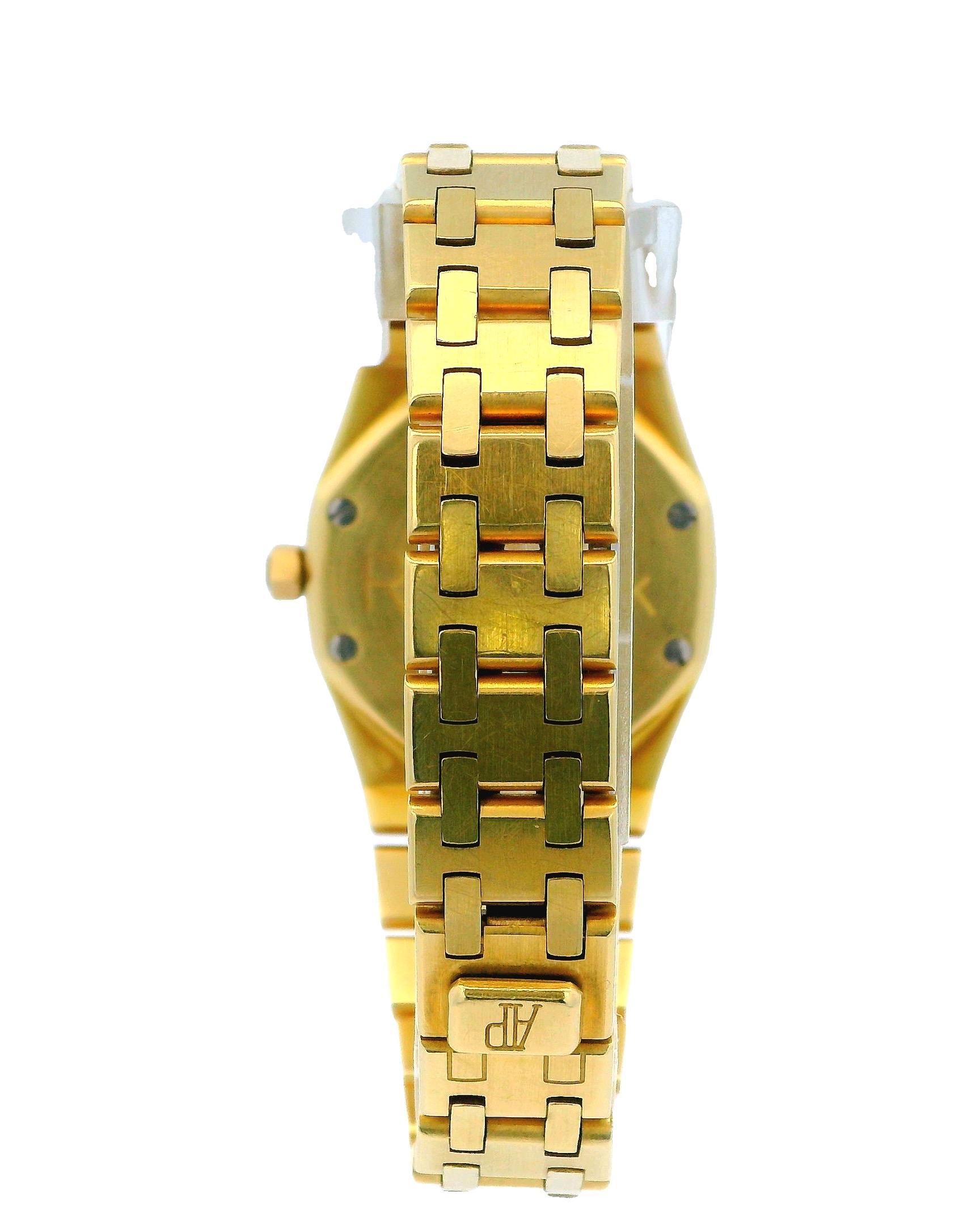 Audemars Piguet Royal Oak 6048BA 18K Gelbgold Diamant-Zifferblatt Service Papiere 4
