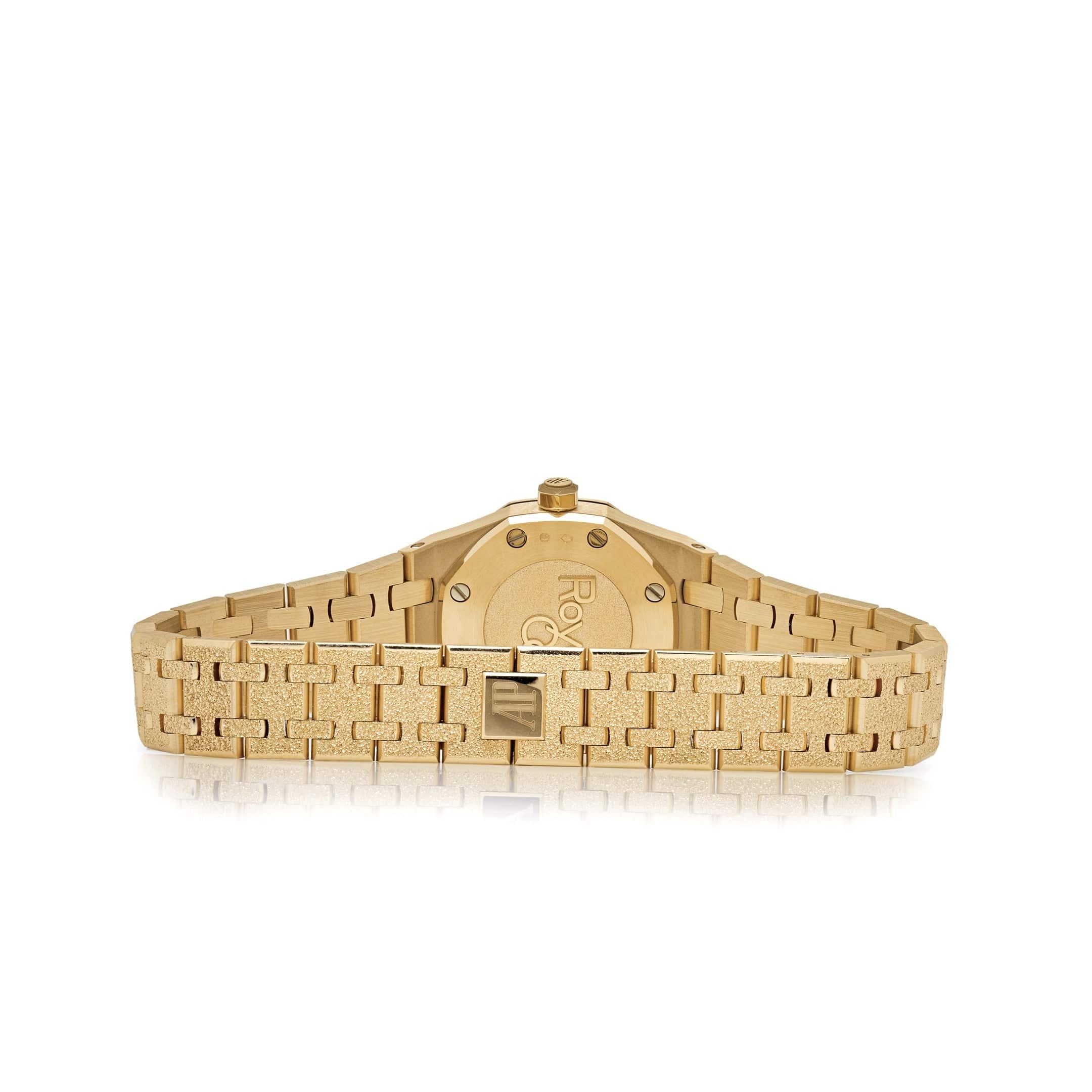 Audemars Piguet Royal Oak 67630BA.GG.1312BA.01 'Mini' Frosted Yellow Gold Quartz For Sale 2