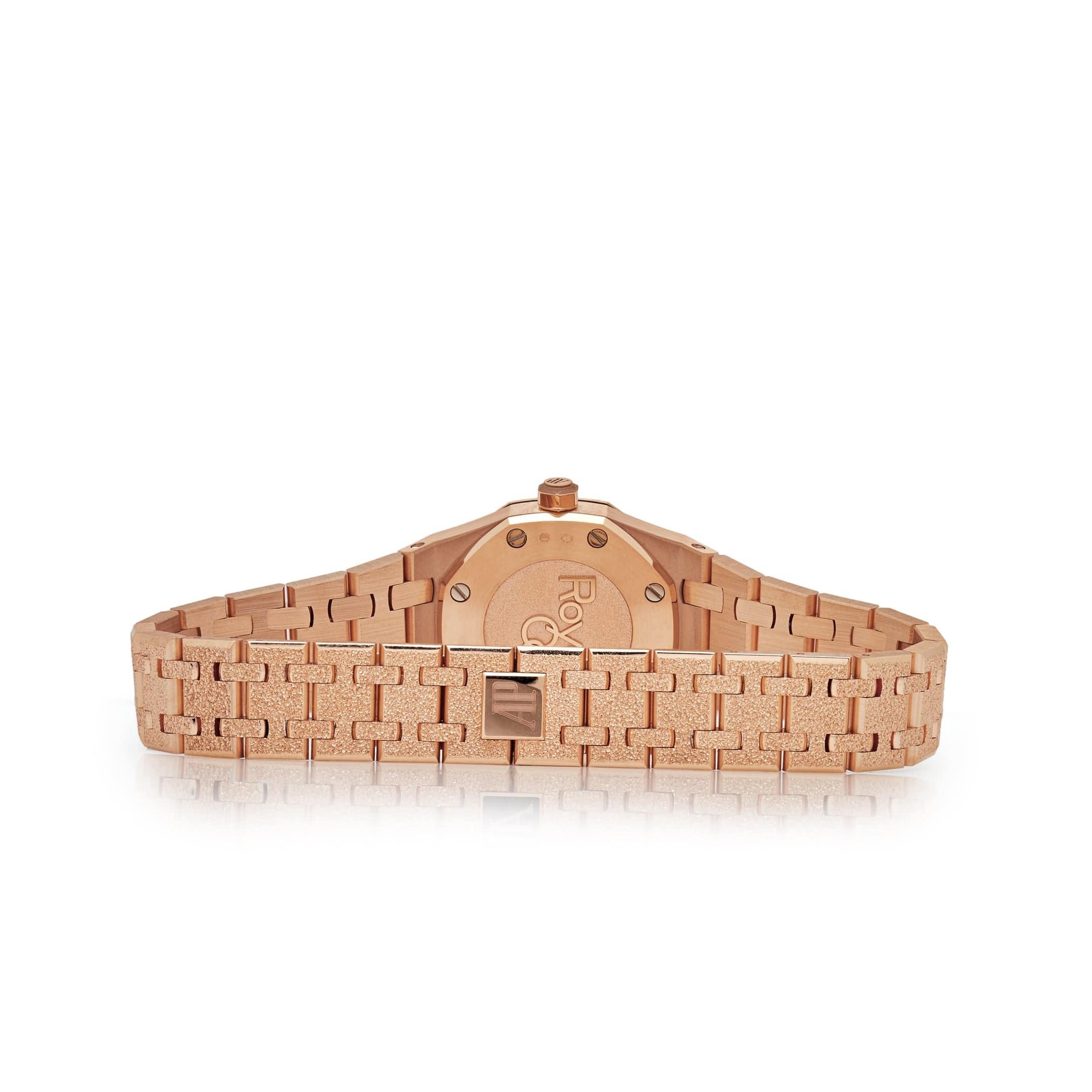 Audemars Piguet Royal Oak 67630OR.GG.1312OR.01 « Mini » Quartz or rose dépoli en vente 2