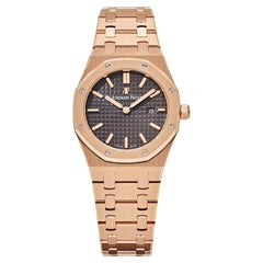 Audemars Piguet Royal Oak 67650OR.OO.1261OR.01 Rose Gold Brown Dial Quartz
