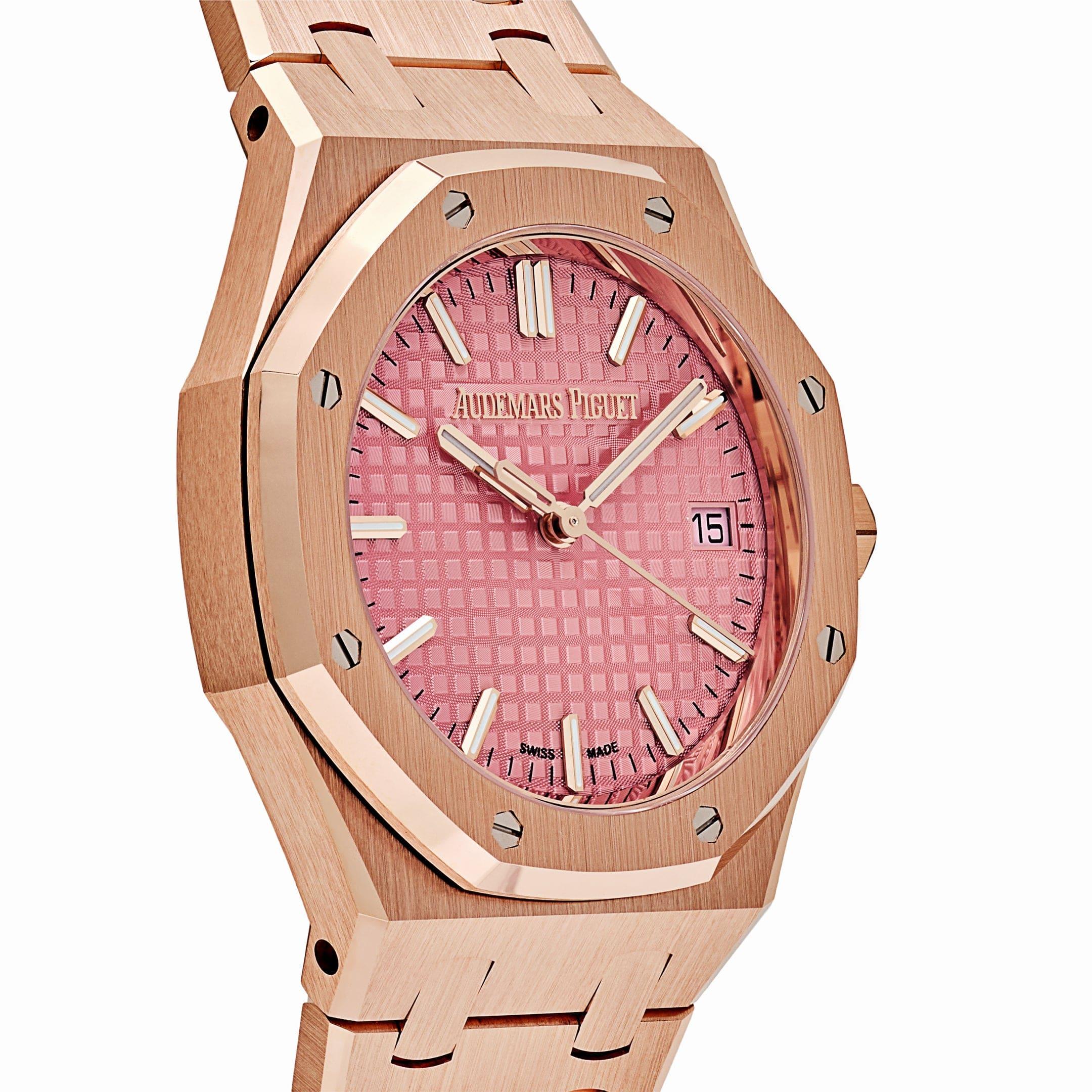 Women's Audemars Piguet Royal Oak 77450OR.OO.1361OR.01 'Ladies' Rose Gold Pink Dial