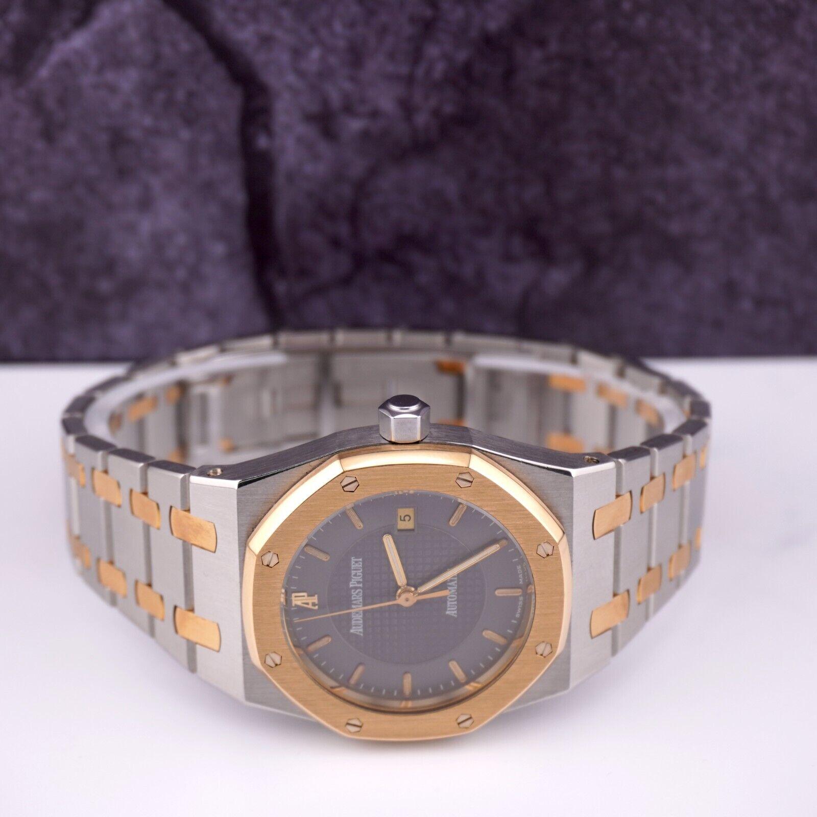 Audemars Piguet Royal Oak Auto 33mm 18k Gold & Steel Watch 15050SA LIMITED 200pc For Sale 2
