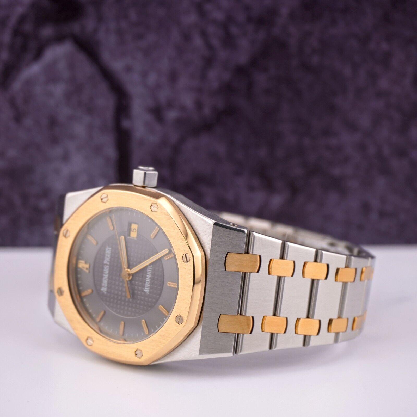 Audemars Piguet Royal Oak Auto 33mm 18k Gold & Steel Watch 15050SA LIMITED 200pc For Sale 3