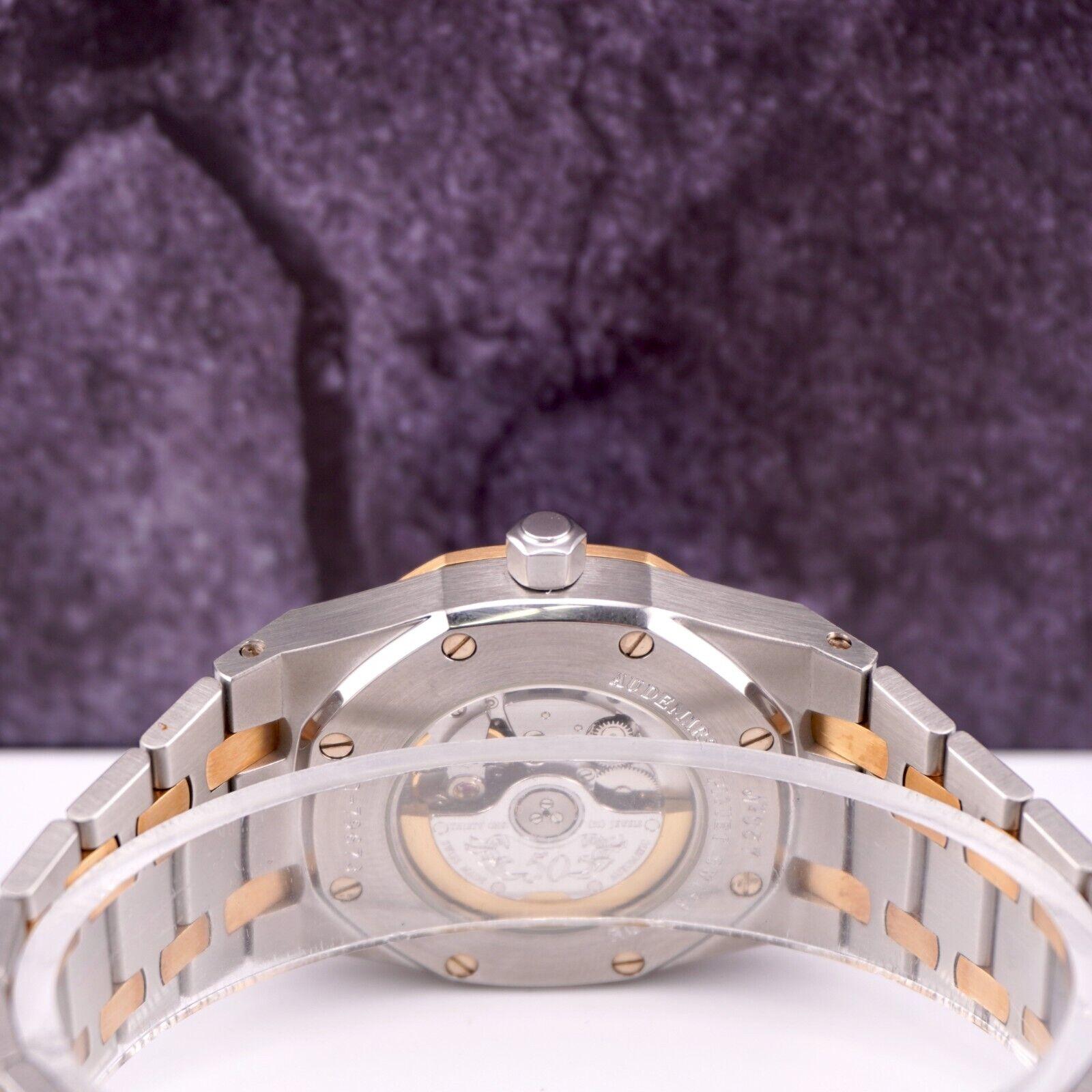 Audemars Piguet Royal Oak Auto 33mm 18k Gold & Steel Watch 15050SA LIMITED 200pc For Sale 4