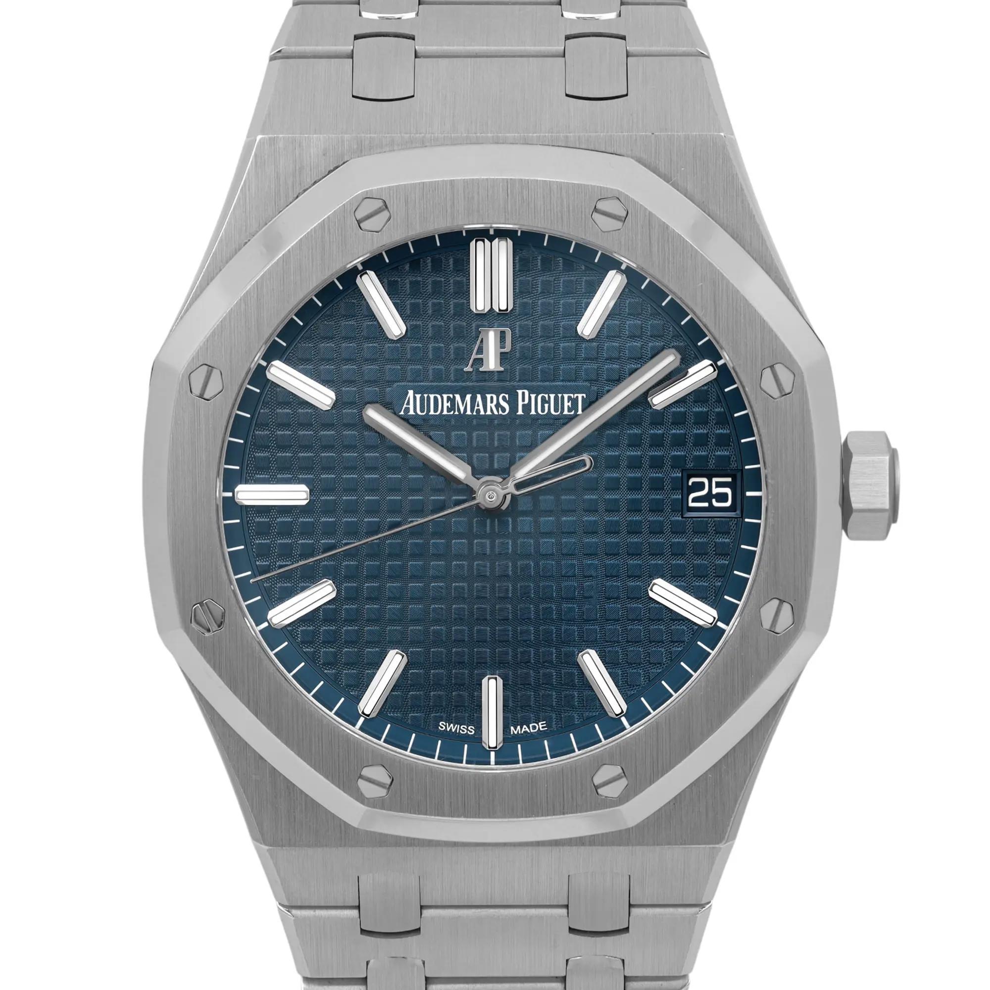 D'occasion. Excellent état. Livré avec la boîte d'origine et la carte 2022 en papier. La montre est testée pour l'étanchéité, l'étalonnage du mouvement et la précision de l'heure.

🔷 Audemars Piguet Royal Oak 15500ST.OO.1220ST.01
📌 Aperçu