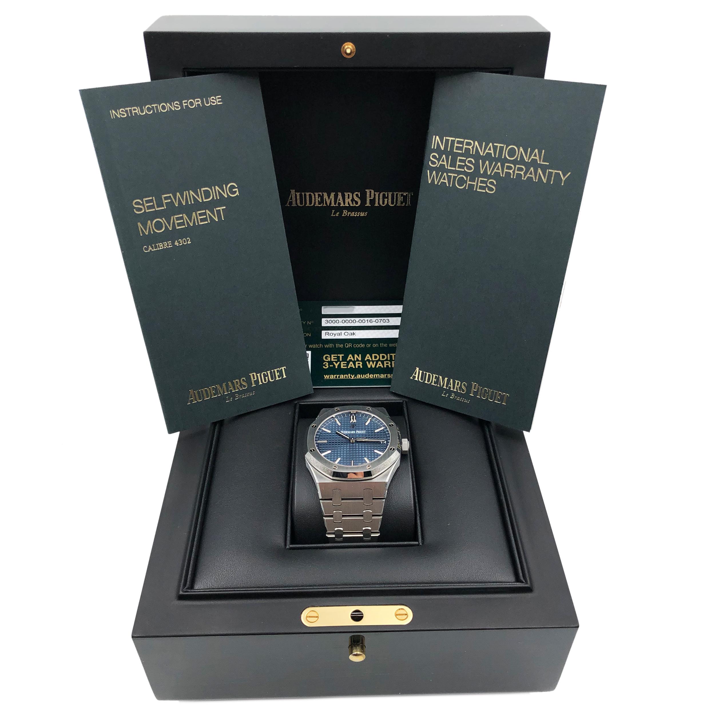 Audemars Piguet Royal Oak Blue Dial Automatic Mens Watch 15500ST.OO.1220ST.01 5