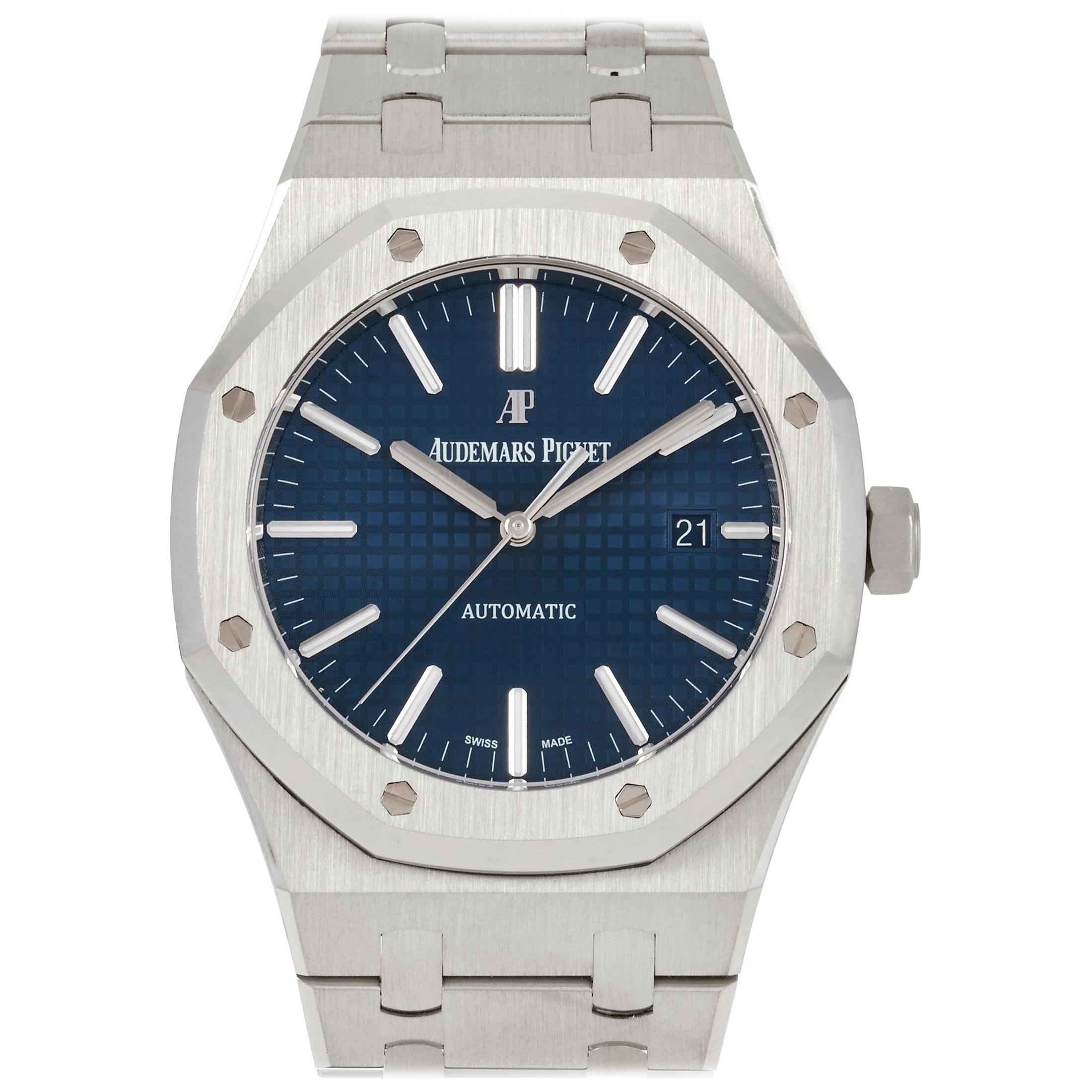 Audemars Piguet Royal Oak Blue Dial Stainless Steel Watch 15400ST.OO.1220ST.03