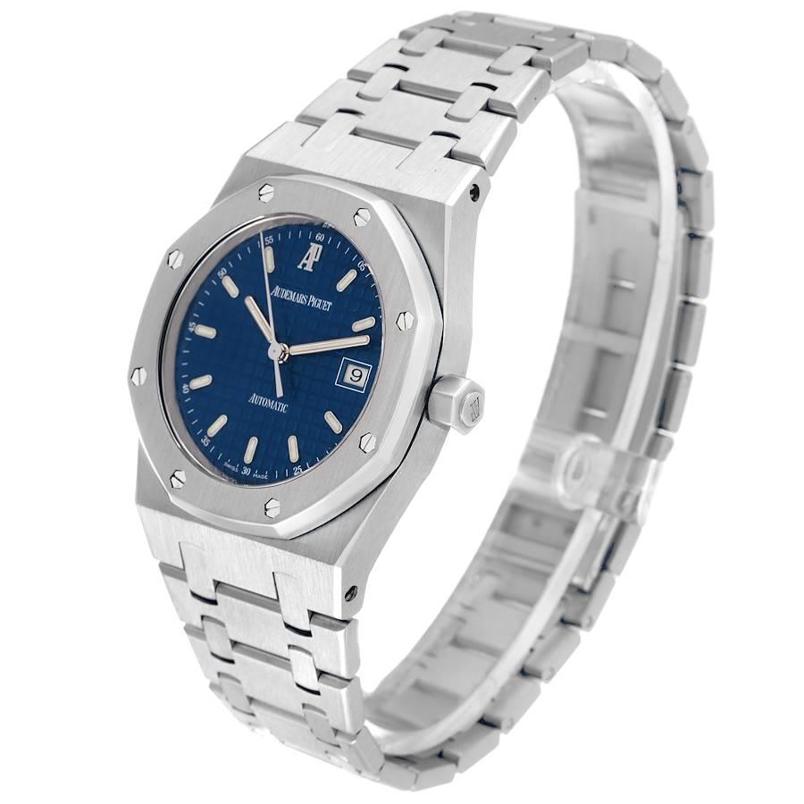 Audemars Piguet Montre pour homme Royal Oak avec cadran en acier et cadran bleu, 15000ST Pour hommes en vente