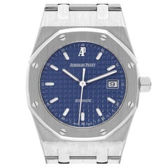 Audemars Piguet Royal Oak Blue Dial Steel Mens Watch 15000ST