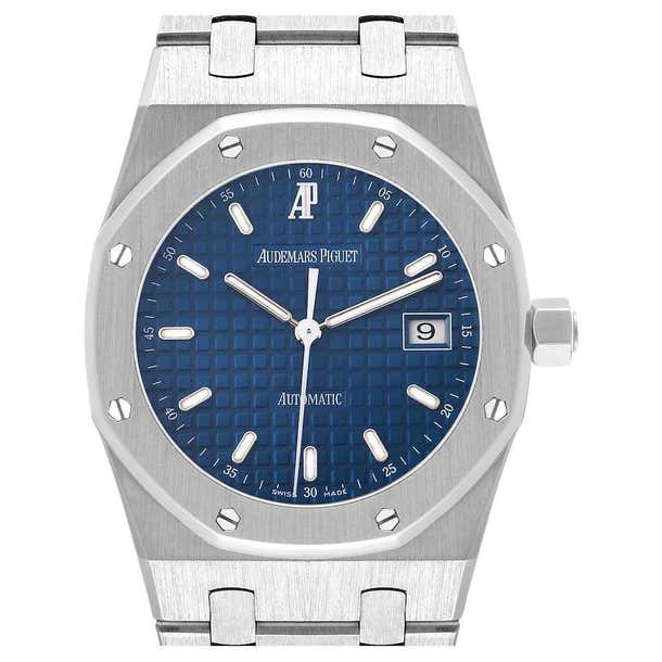 Audemars Piguet Royal Oak Blue Dial Steel Mens Watch 15000ST For Sale ...