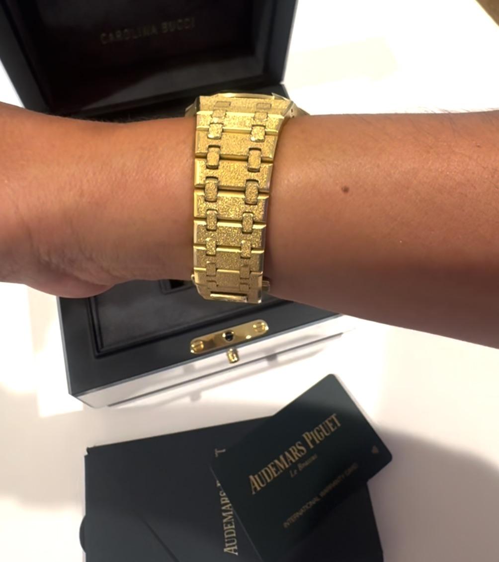 De las mujeres Reloj Audemars Piguet Royal Oak Carolina Bucci 15454Ba 37Mm Oro Esmerilado Mujer en venta