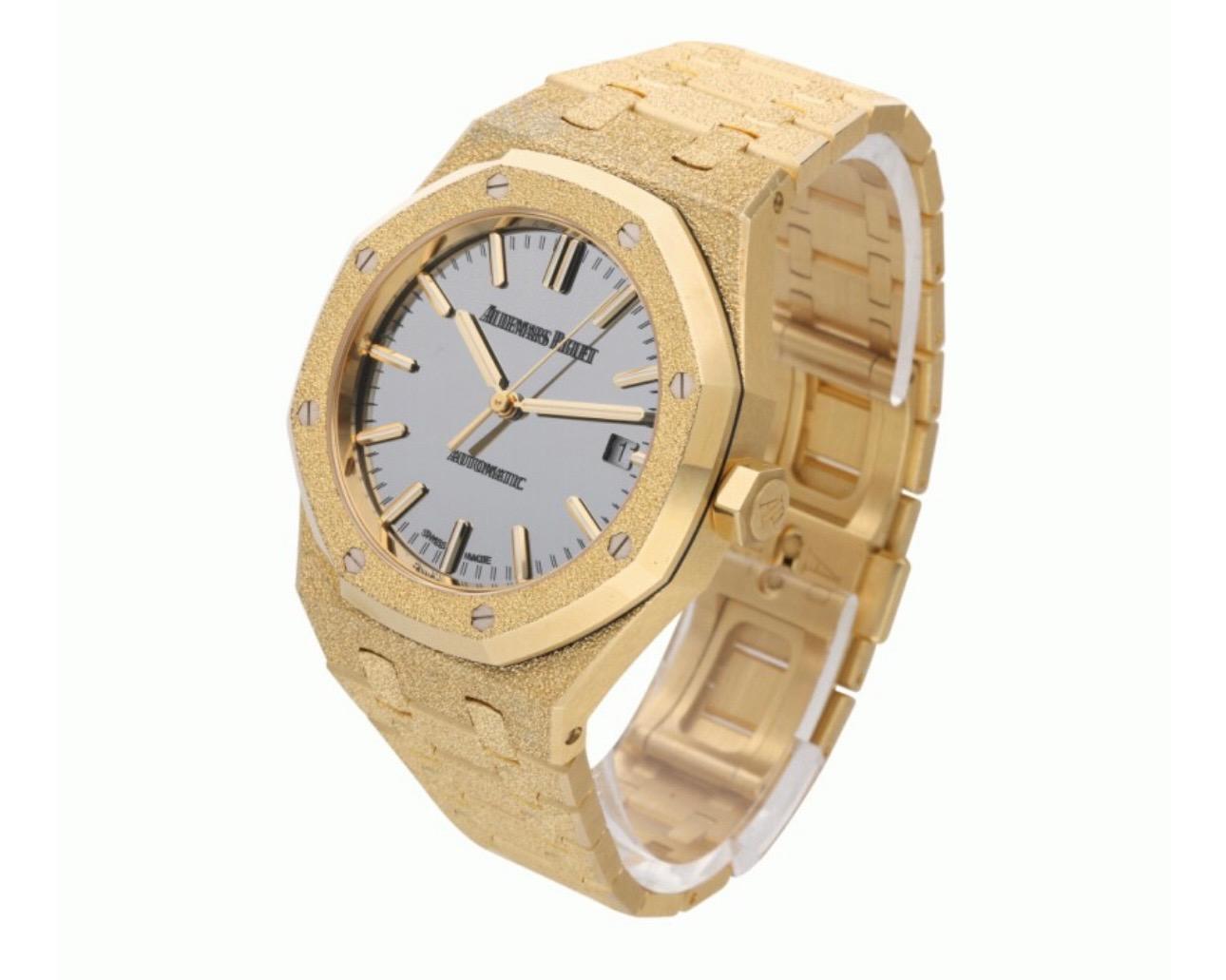 Reloj Audemars Piguet Royal Oak Carolina Bucci 15454Ba 37Mm Oro Esmerilado Mujer en Excelente estado para la venta en Studio City, CA