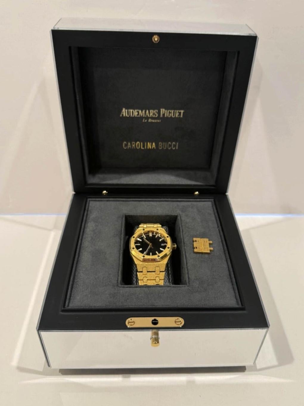 Reloj Audemars Piguet Royal Oak Carolina Bucci 15454Ba 37Mm Oro Esmerilado Mujer en venta 3