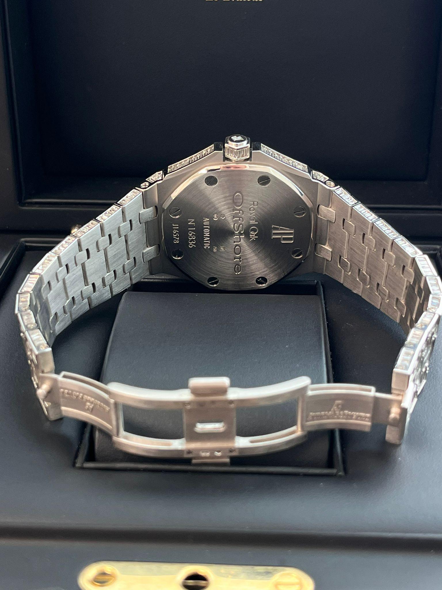 Audemars Piguet: Royal Oak-Kronleuchter aus Eichenholz, 41 mm, maßgefertigte Iced Out-Zifferblattuhr 15400ST im Angebot 14
