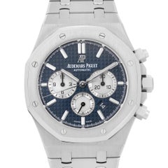 Audemars Piguet Royal Oak Chrono Steel Blue Dial Mens Watch 26331ST.OO.1220ST.02