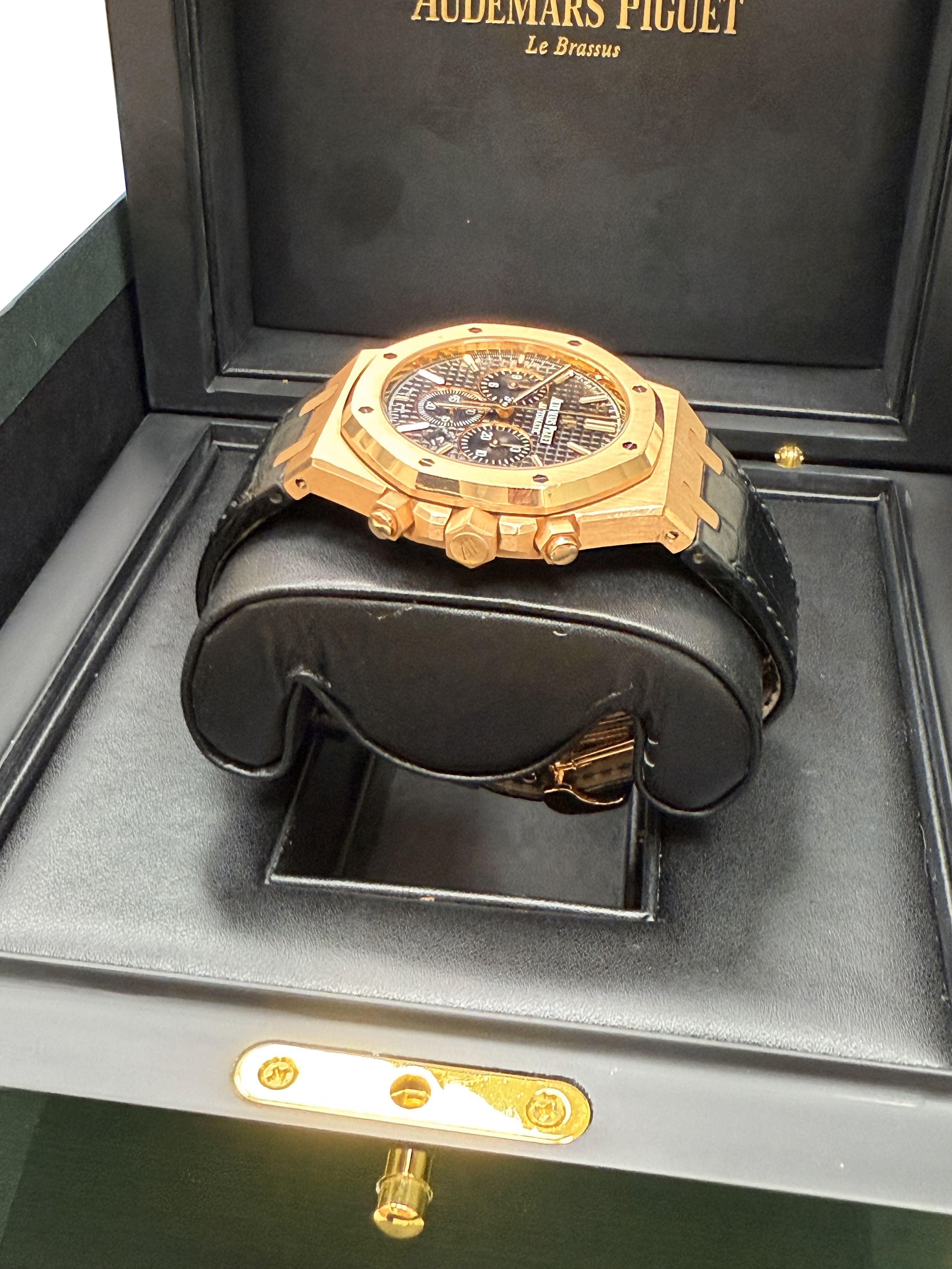 Audemars Piguet Royal Oak Chronograph 41mm Rose Gold Uhr 26320OR.OO.D002CR.01 im Angebot 1
