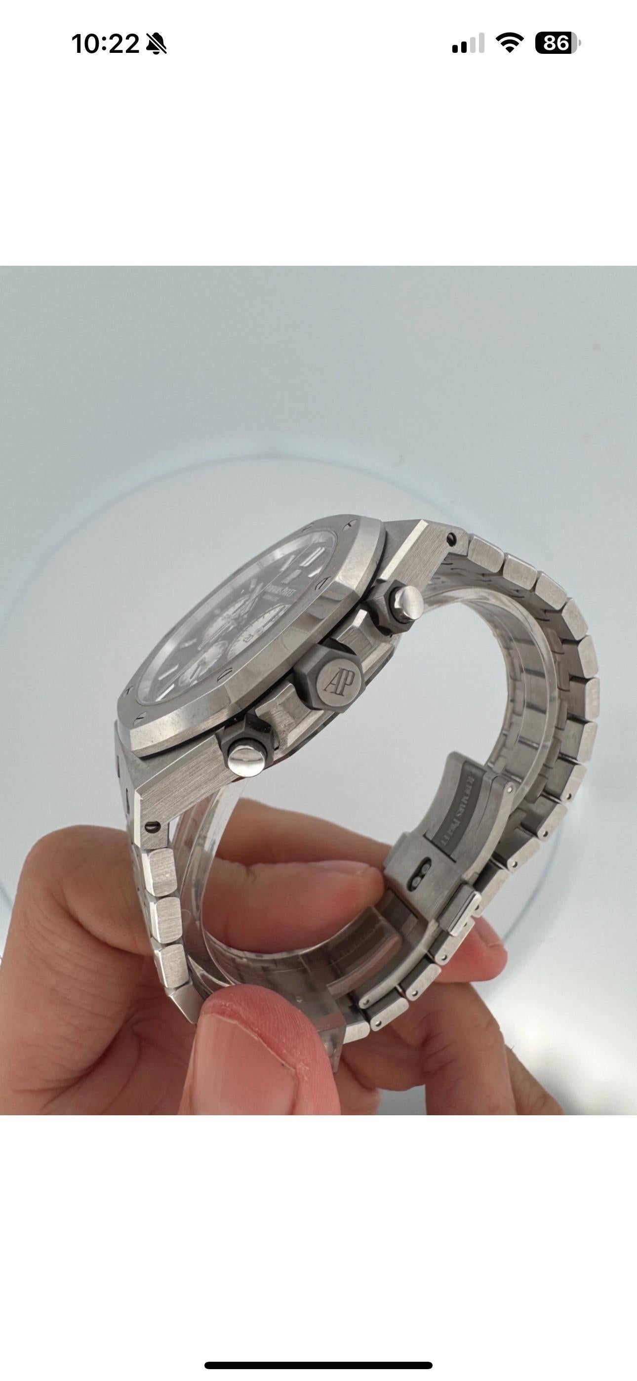 Audemars Piguet Royal Oak Chronograph BLACK 41mm Steel 26331ST With BOX & Manuals.

