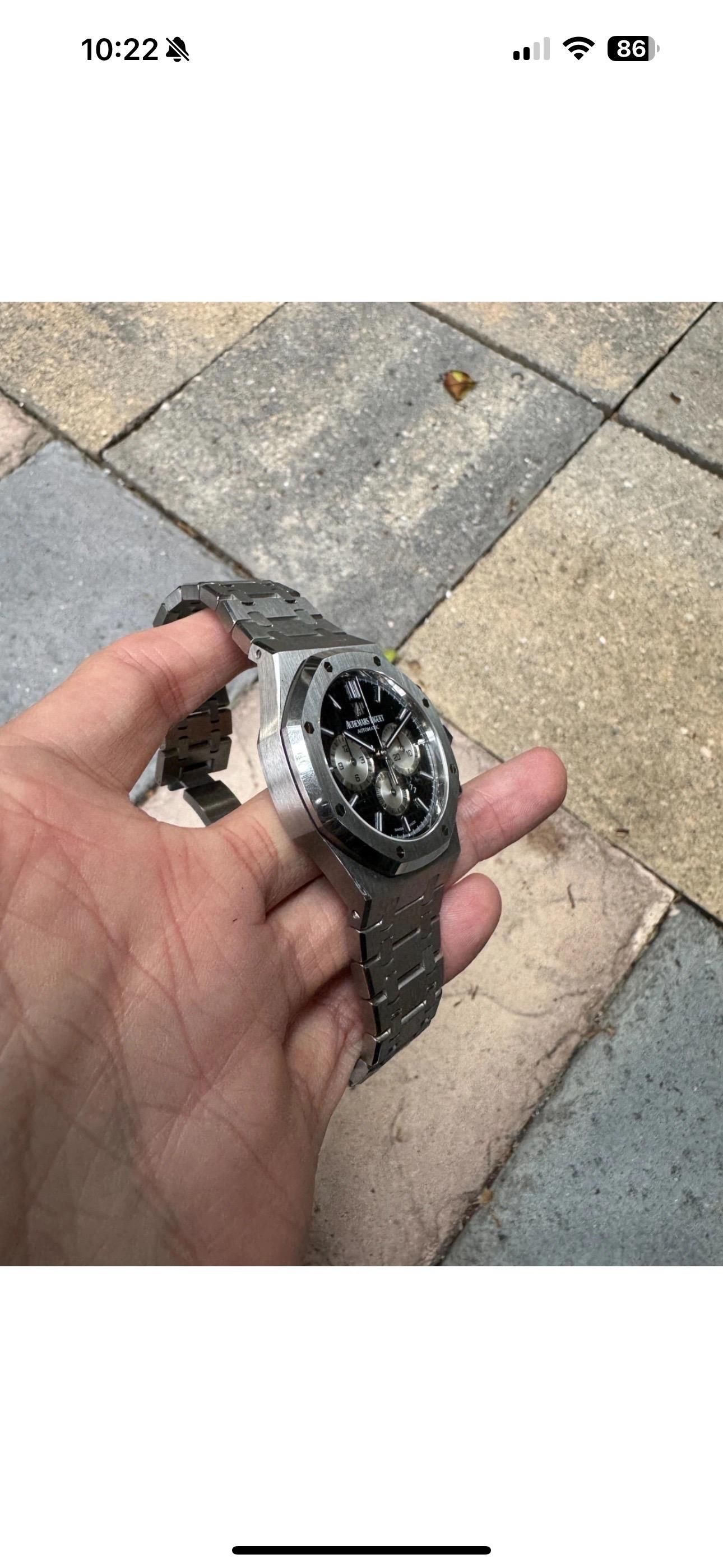 Audemars Piguet Royal Oak Chronograph BLACK 41mm Steel 26331ST BOX For Sale 5