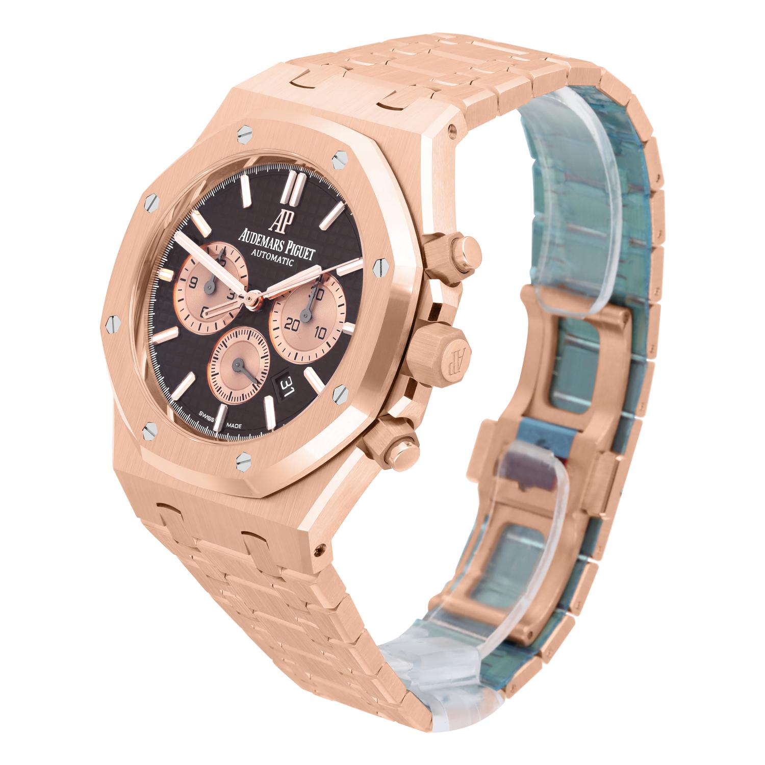 Men's Audemars Piguet Royal Oak Chronograph Chocolate 26331OR.OO.1220OR.02 NEW For Sale