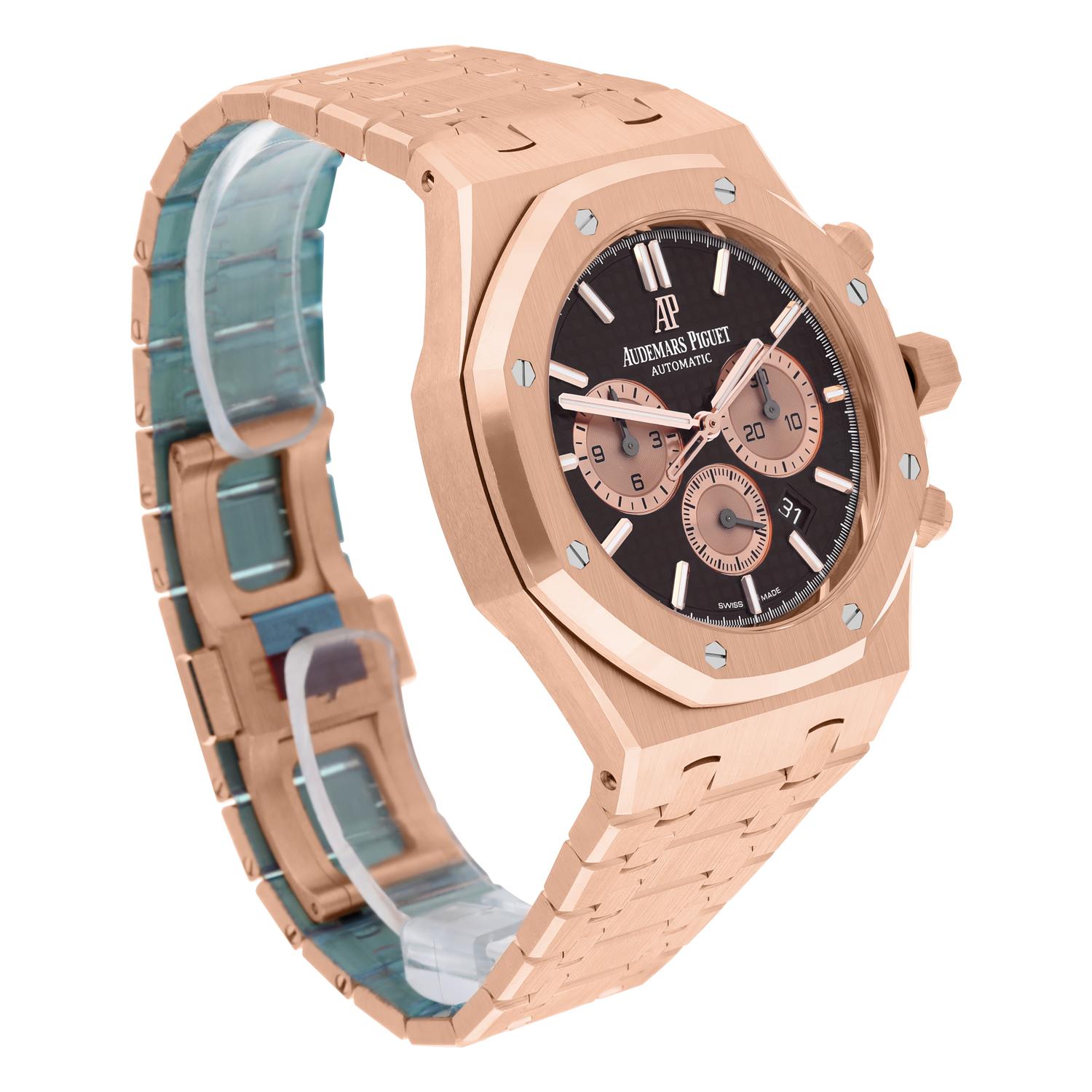 Audemars Piguet Royal Oak Chronograph Chocolate 26331OR.OO.1220OR.02 NEW For Sale 2