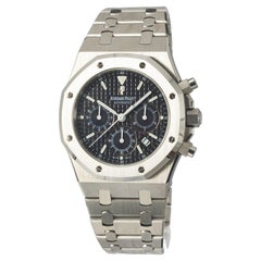Audemars Piguet Royal Oak Chronograph Kasparov Blue Dial Watch 39mm 25860ST B&P