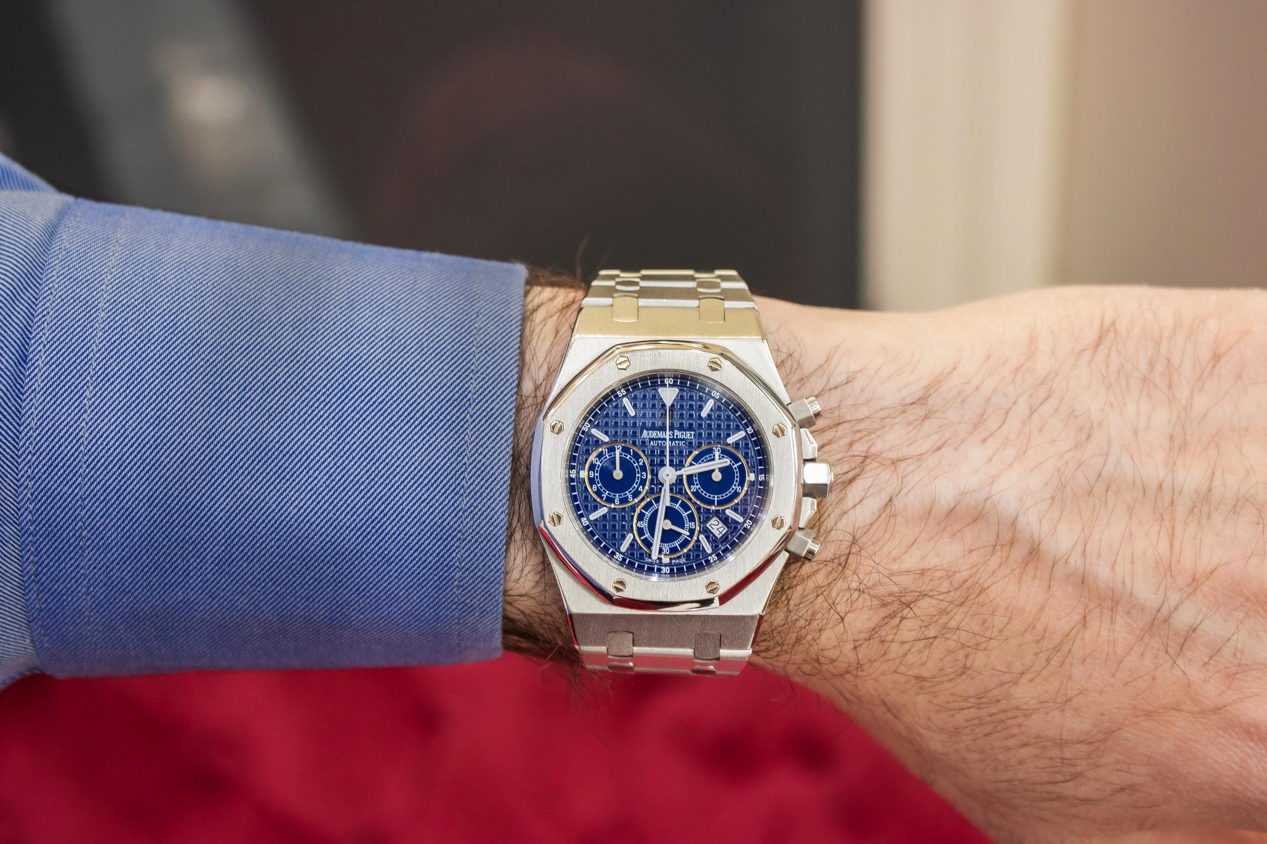 Men's Audemars Piguet Royal Oak Chronograph Wristwatch in Stainless Steel