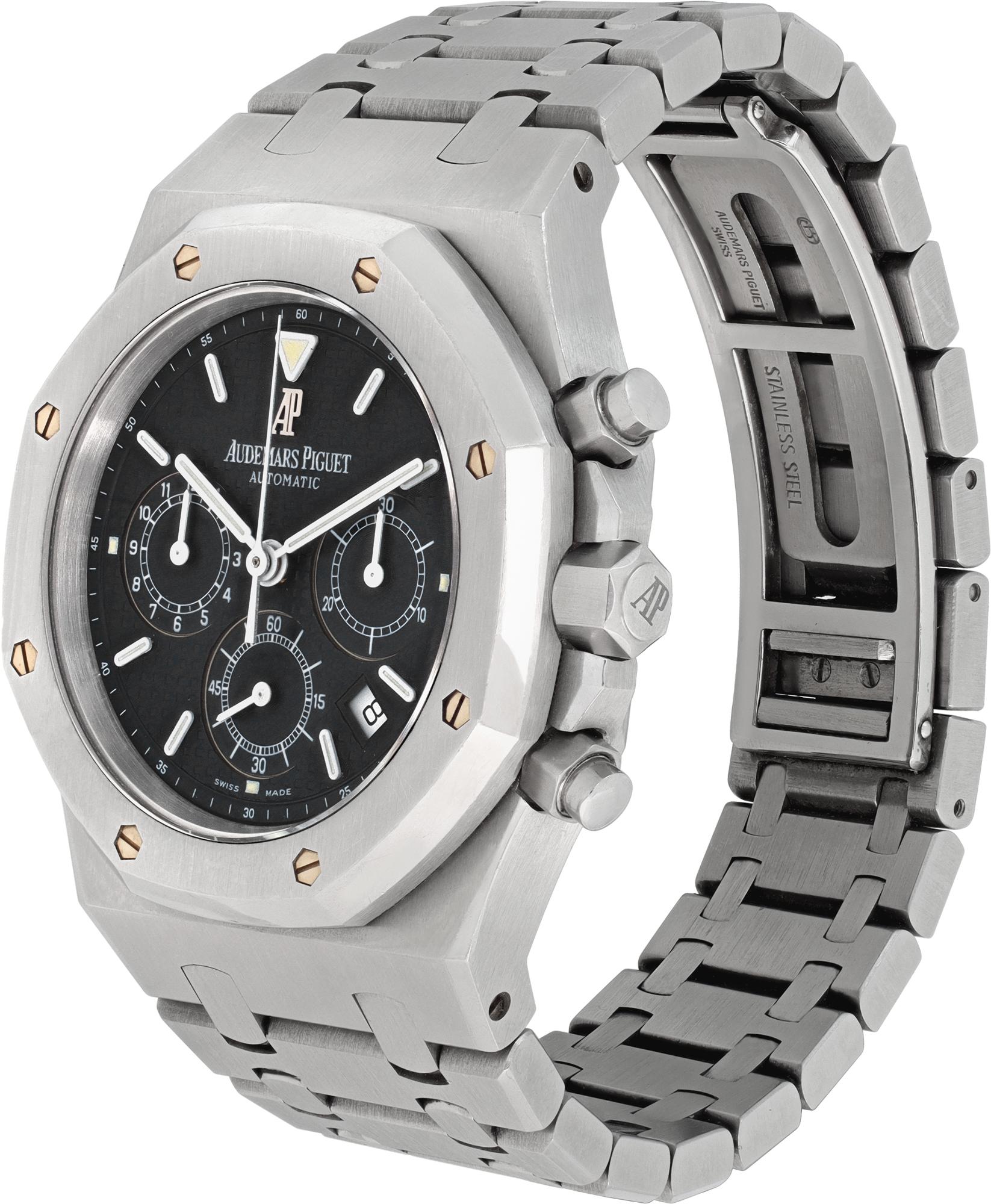 Audemars Piguet Royal Oak Kasparov in stainless steel with a midnight blue dial. Auto w/ subseconds, date and chronograph. 39 mm case size. With box and booklets. Ref 25860ST.OO.1110ST.04. Circa 2000. **Bank wire only at this price** Fine Pre-owned