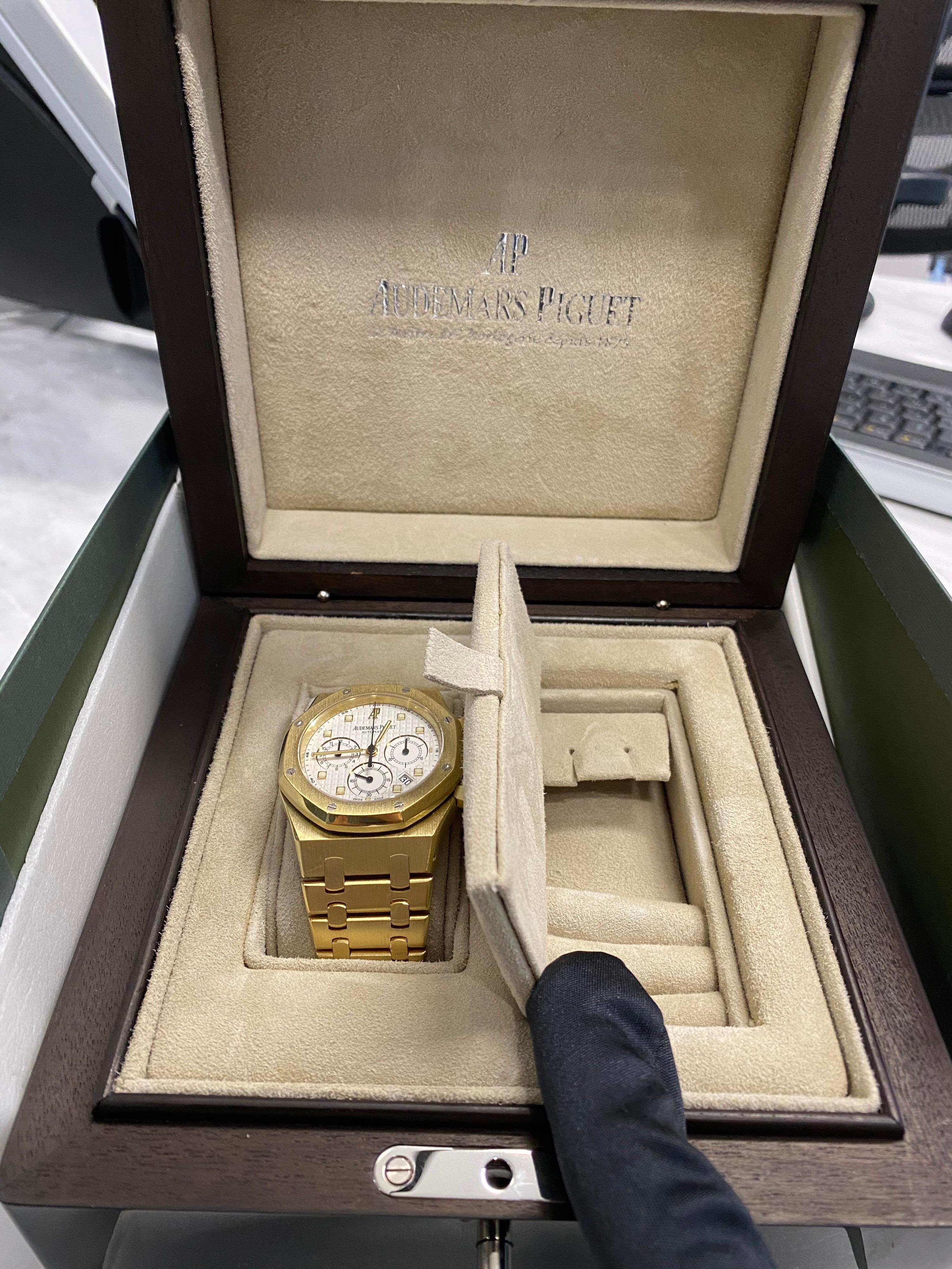 Audemars Piguet Royal Oak Chronograph Yellow Gold Watch For Sale at 1stDibs  | ap watch gold, ap royal oak chronograph yellow gold, audemars piguet  royal oak yellow gold chronograph