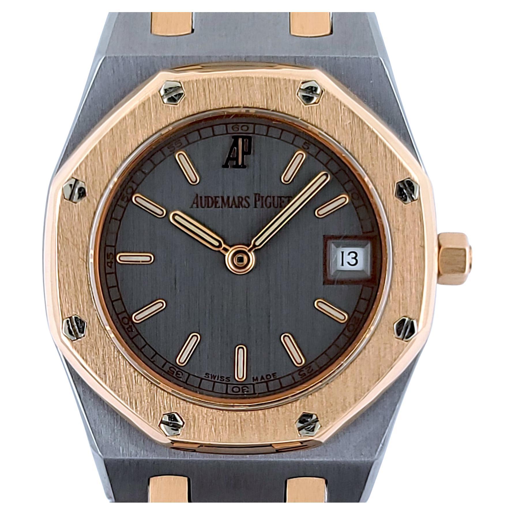 Audemars Piguet Royal Oak Date Rose Gold and Tantalum Tantale 66270 with Box For Sale