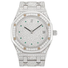 Audemars Piguet Royal Oak Diamond and Emerald Watch 14844BC