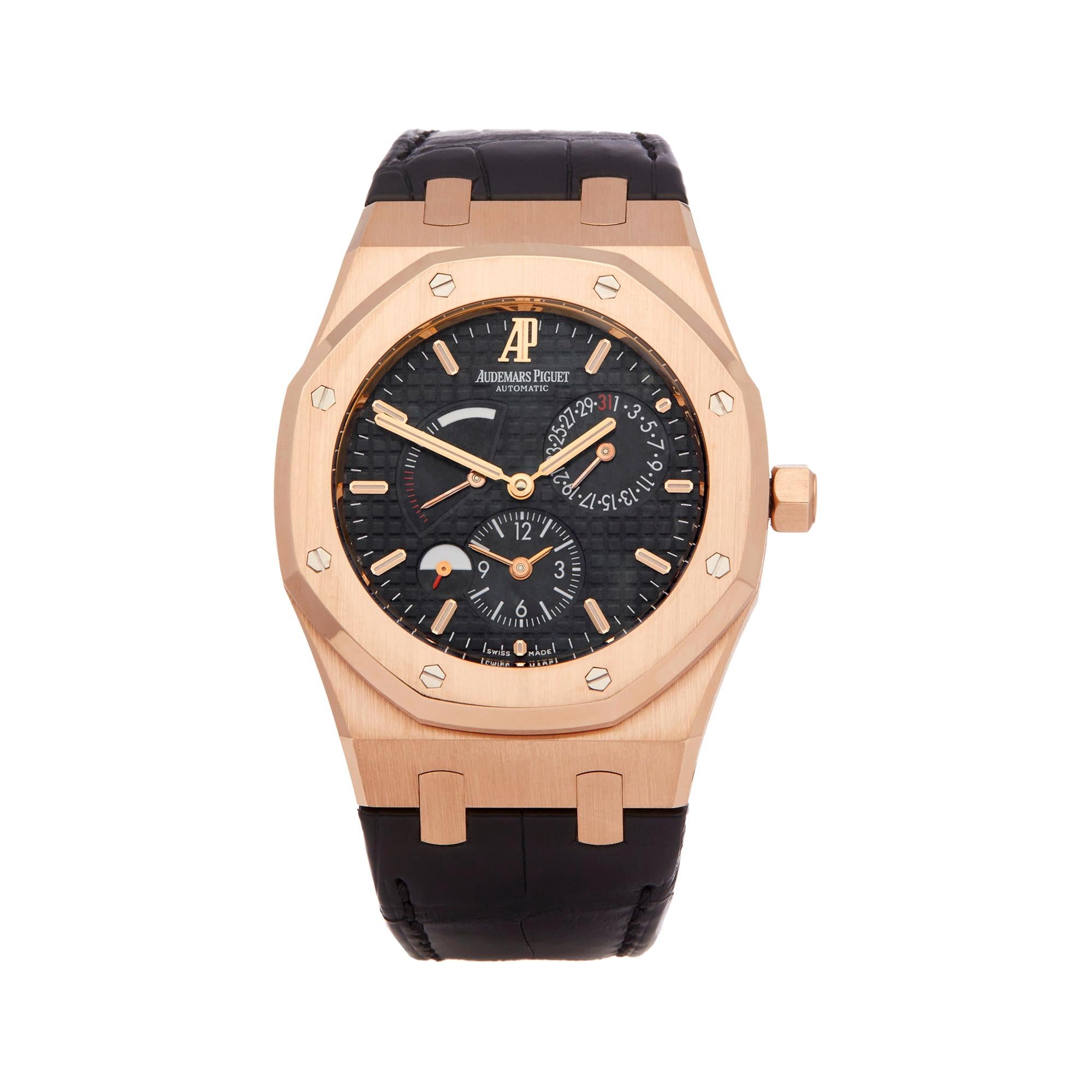 Audemars Piguet Royal Oak Dual Time 18K Rose Gold 26120OR00D002CR01 Wristwatch