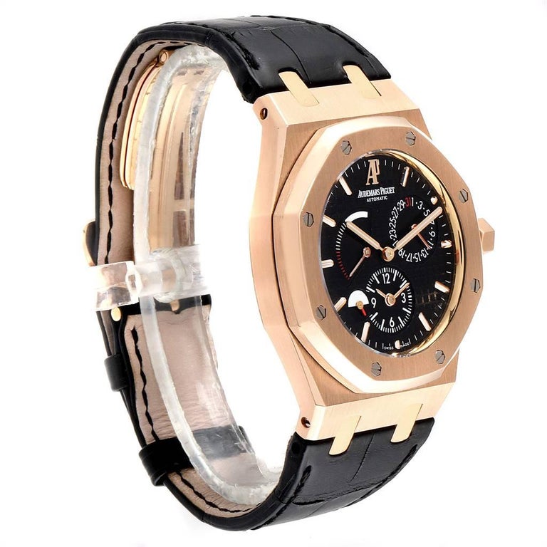 Audemars Piguet Royal Oak Dual Time Power Reserve Rose Gold Watch 26120or For Sale At 1stdibs
