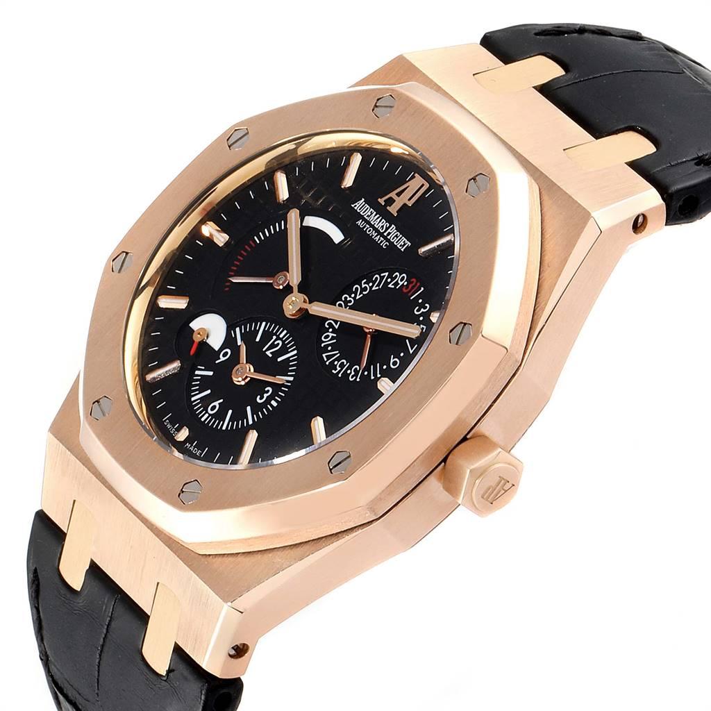 Audemars Piguet Royal Oak Dual Time Power Reserve Rose Gold Watch 26120OR For Sale 1